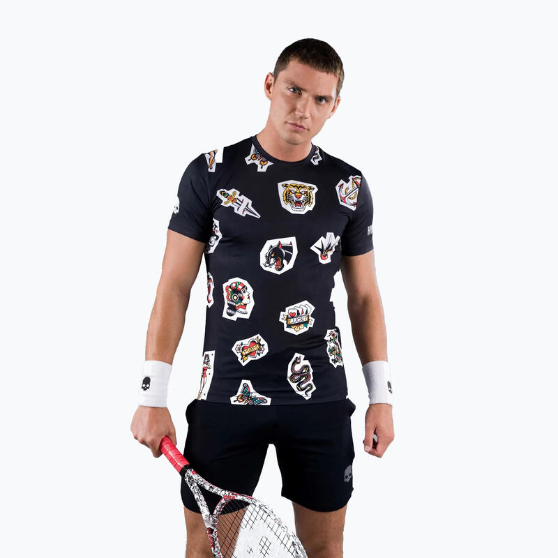 T-shirt de tennis homme HYDROGEN Tattoo Tech