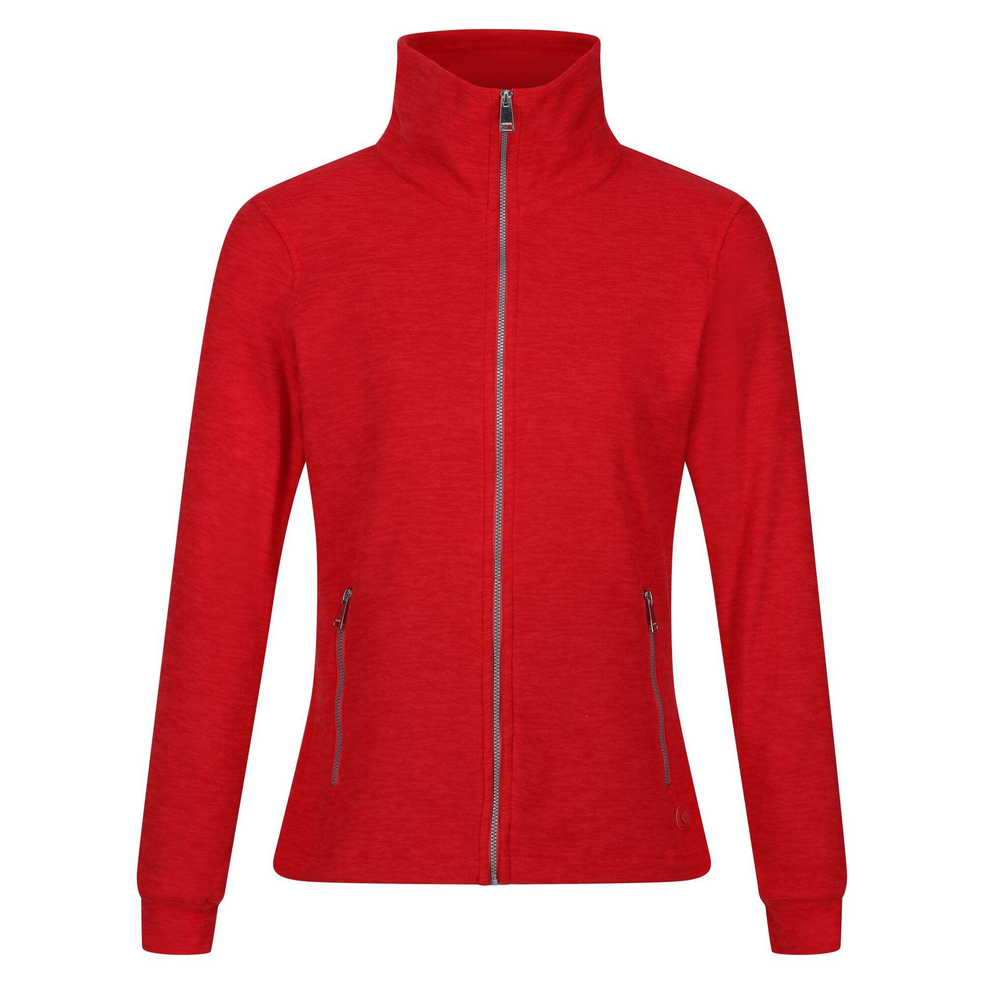 REGATTA Womens/Ladies Azaelia Marl Full Zip Fleece Jacket (Miami Red)