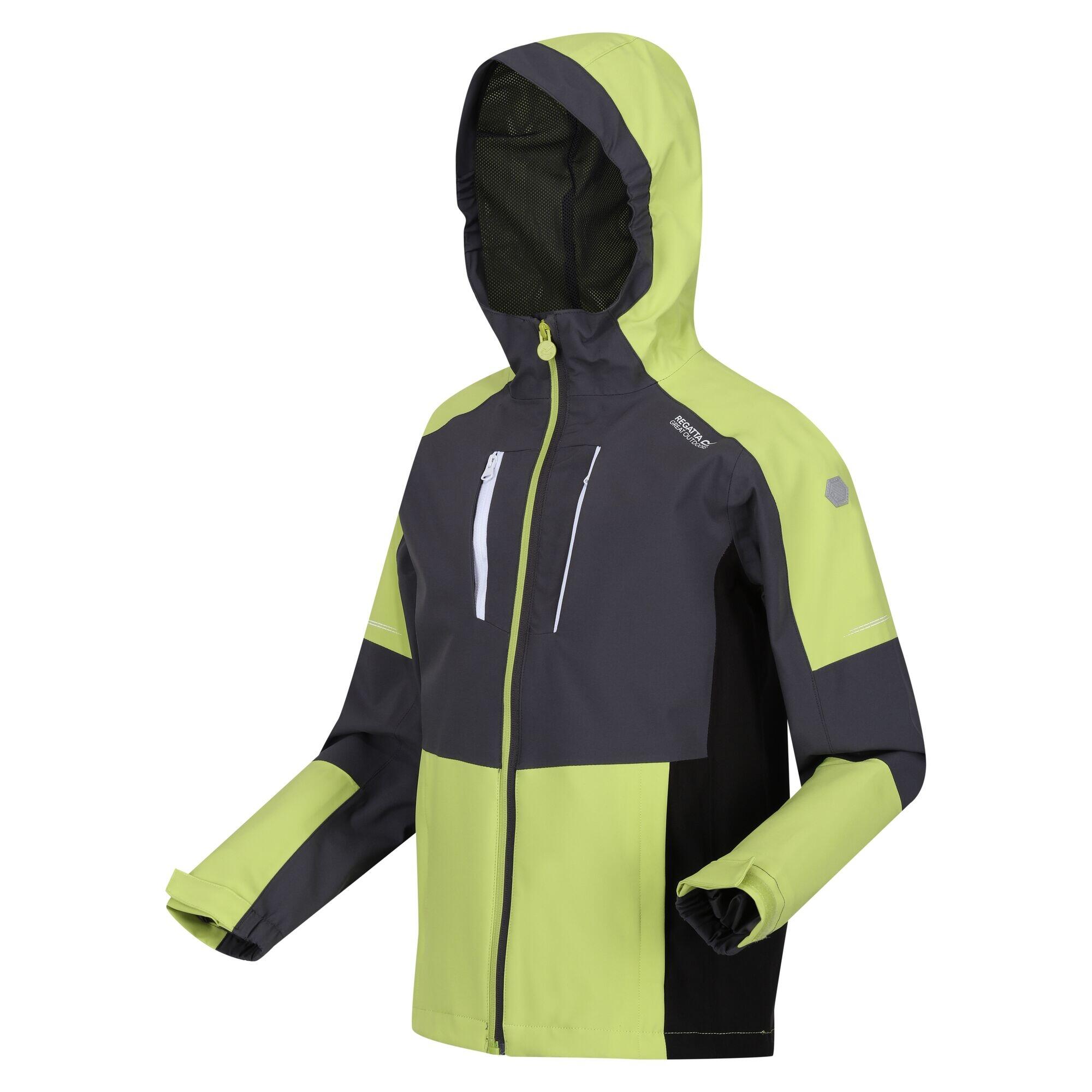 Childrens/Kids Highton IV Waterproof Jacket (Seal Grey/Green Algae) 4/5