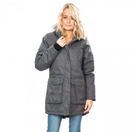 Outdoorjacke Thundery mit Kapuze, wasserdicht Damen Schwarz/Silber/Grau