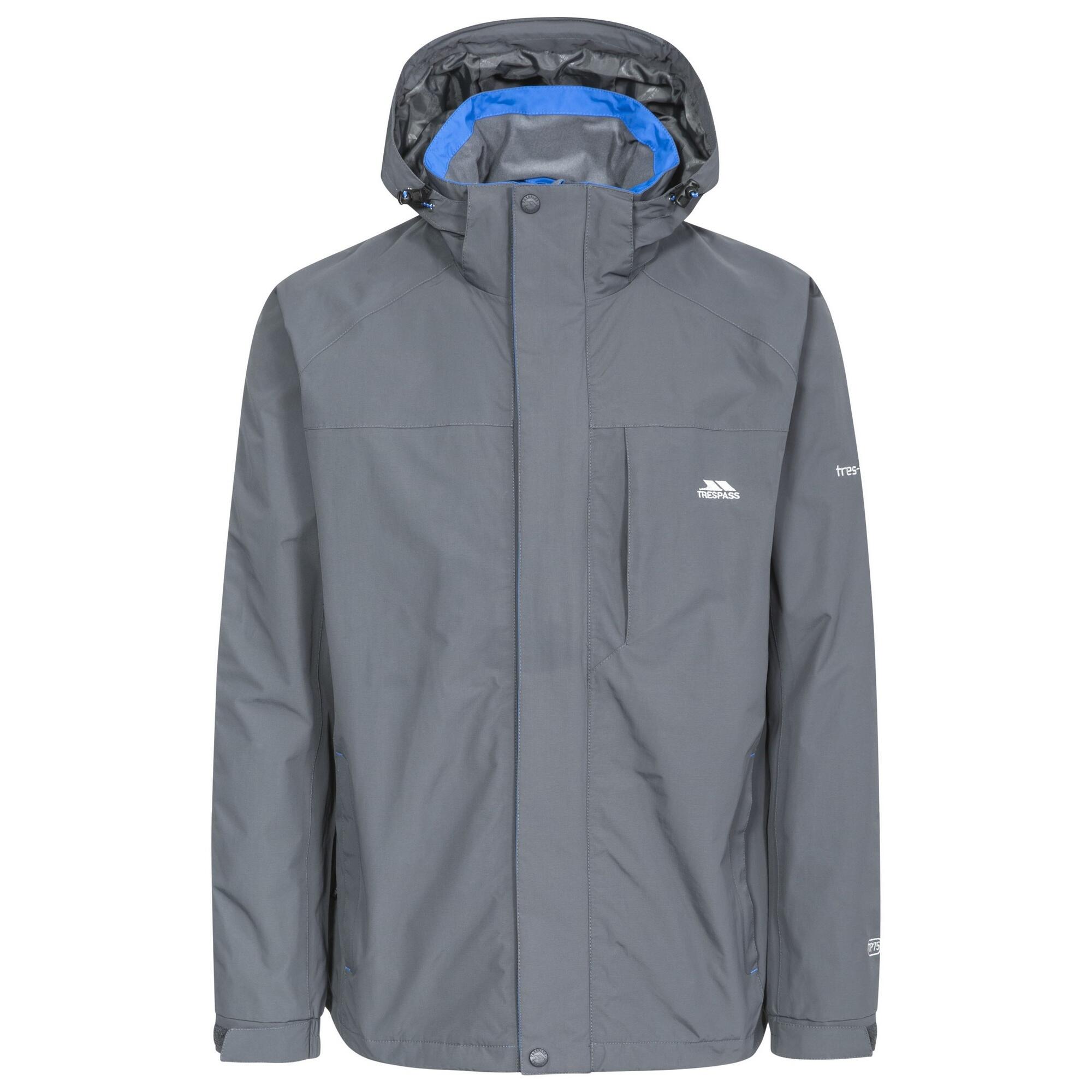 TRESPASS Mens Edwards II Waterproof Jacket (Carbon)