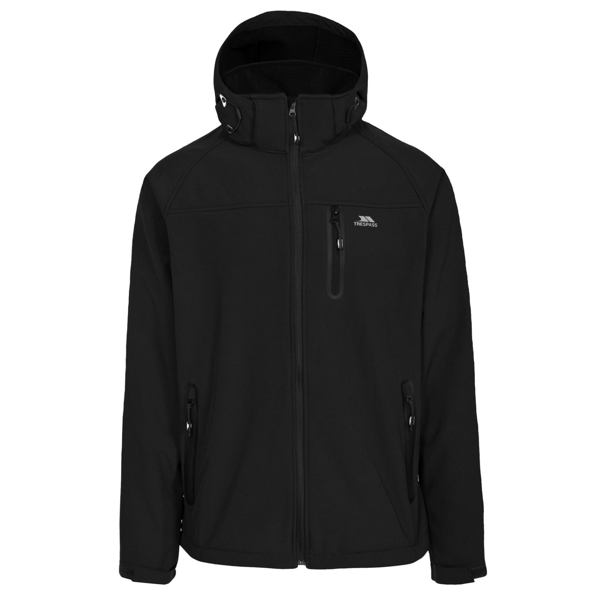 TRESPASS Giacca Softshell Impermeabile Uomo Trespass Accelerator II Nero