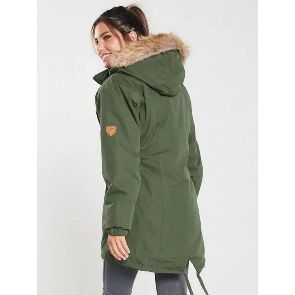 Parka Celebrity, isoliert, längere Länge Damen Moosgrün 3/6