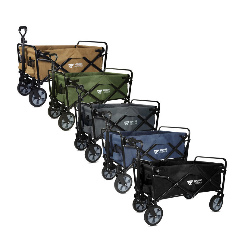 Bolderkar - Rockerz Outdoor Bolderwagen - Opvouwbaar - XL inhoud - Kleur: Zwart