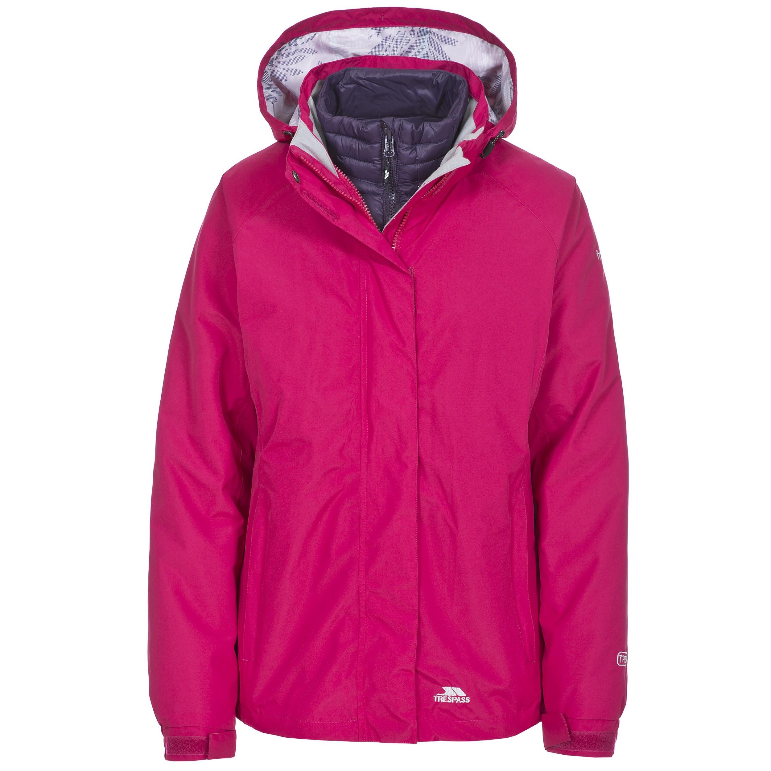 Trailwind Women's 3in1 waterproof jacket (Cherry)