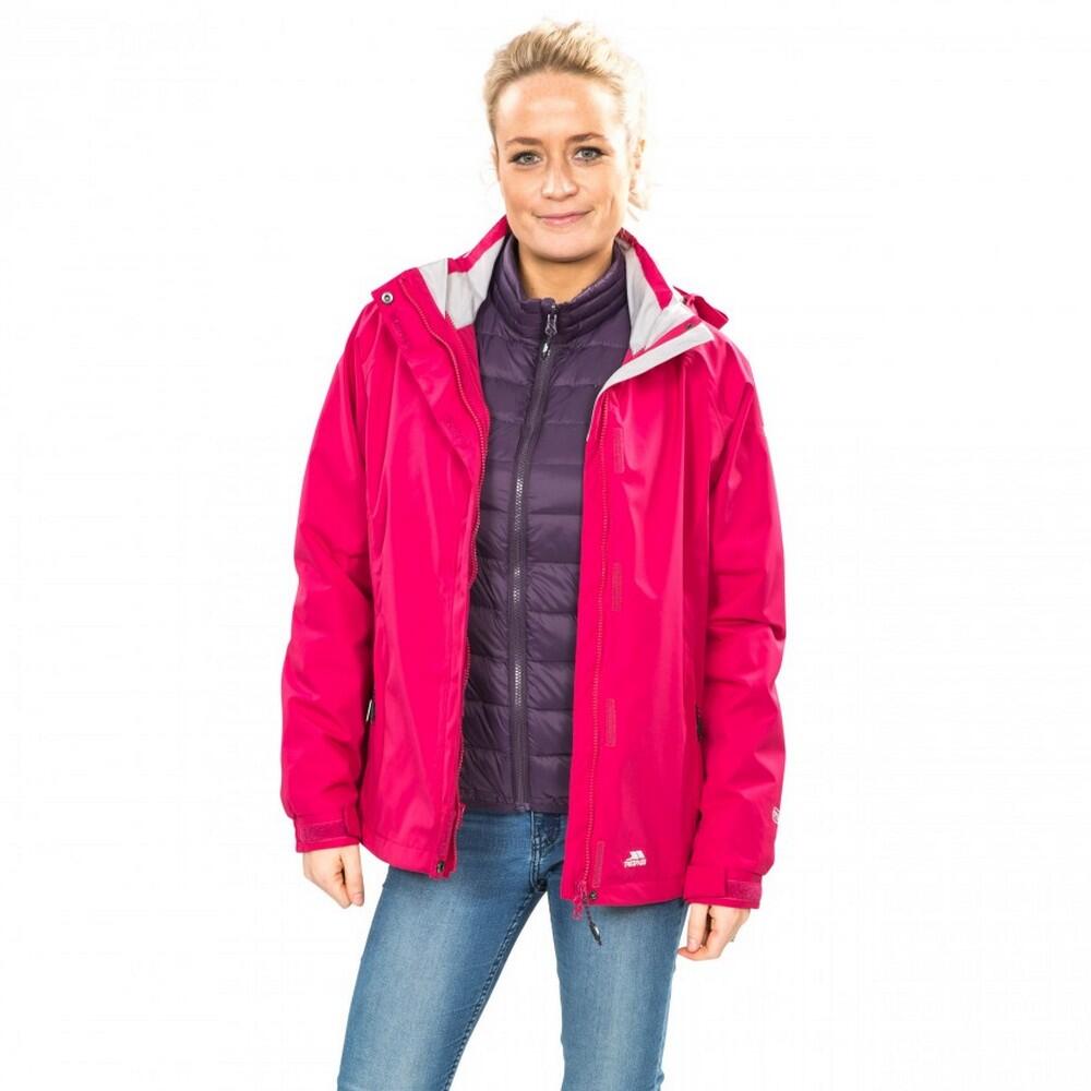 Trailwind Women's 3in1 waterproof jacket (Cherry)