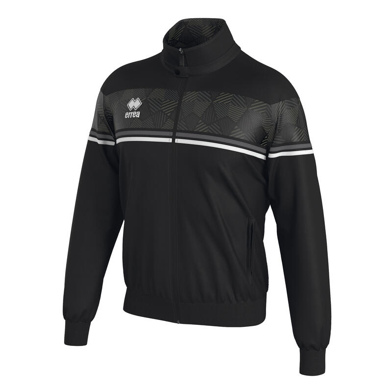 Sweatshirt Errea Donovan Jr Trainingsjack 07780 Zwart Mieren Wit Volwassenen