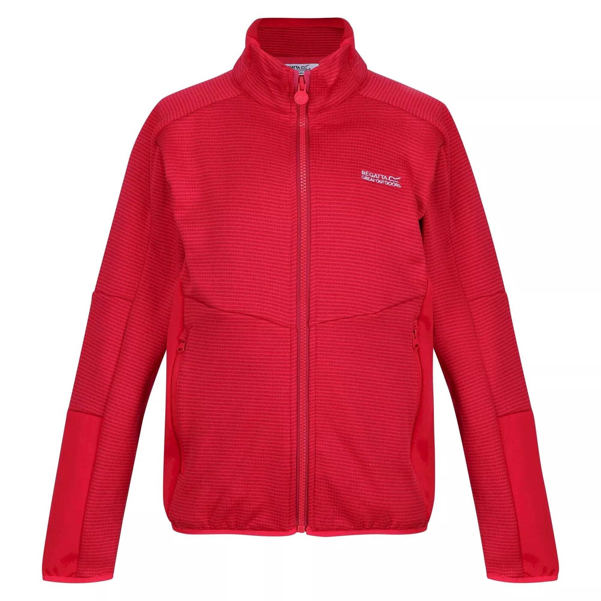 REGATTA Childrens/Kids Highton III Full Zip Fleece Jacket (Berry Pink/Pink Potion)