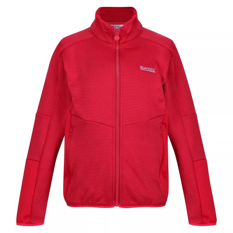 "Highton III" Fleecejacke Durchgehender Reißverschluss für Kinder Beeren Pink