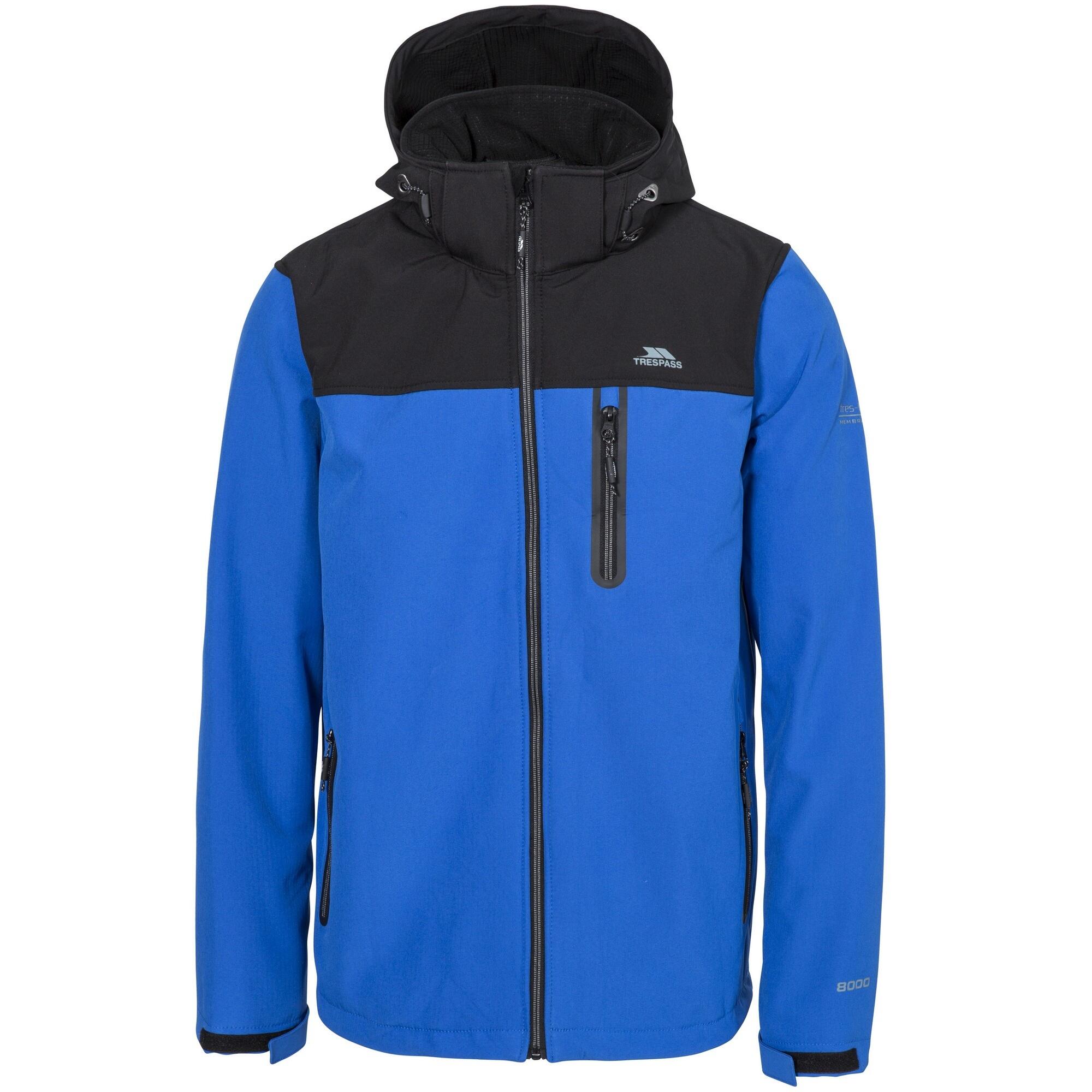 TRESPASS Mens Hebron II Softshell Jacket (Blue)