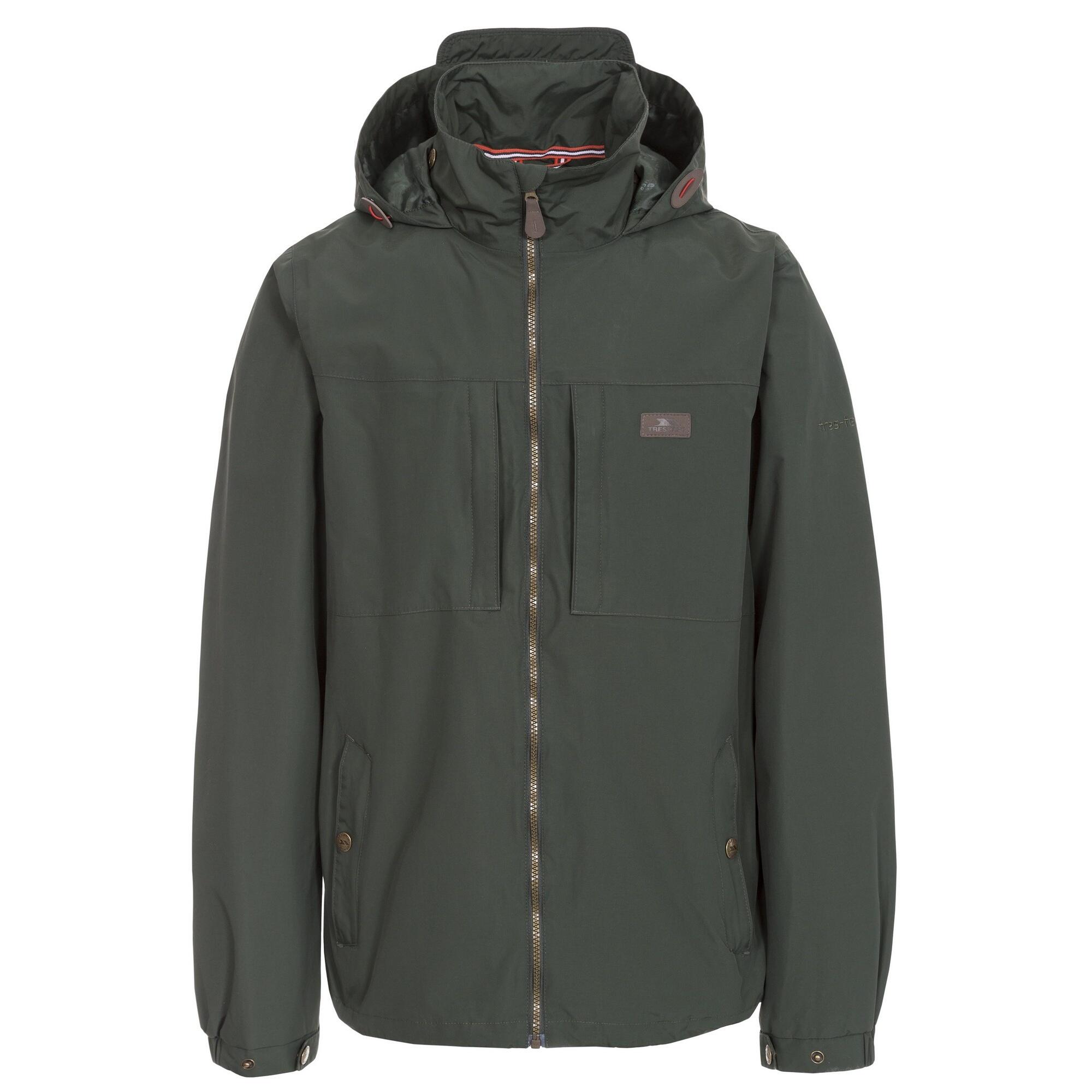 TRESPASS Mens Cartwright Waterproof Jacket (Olive)