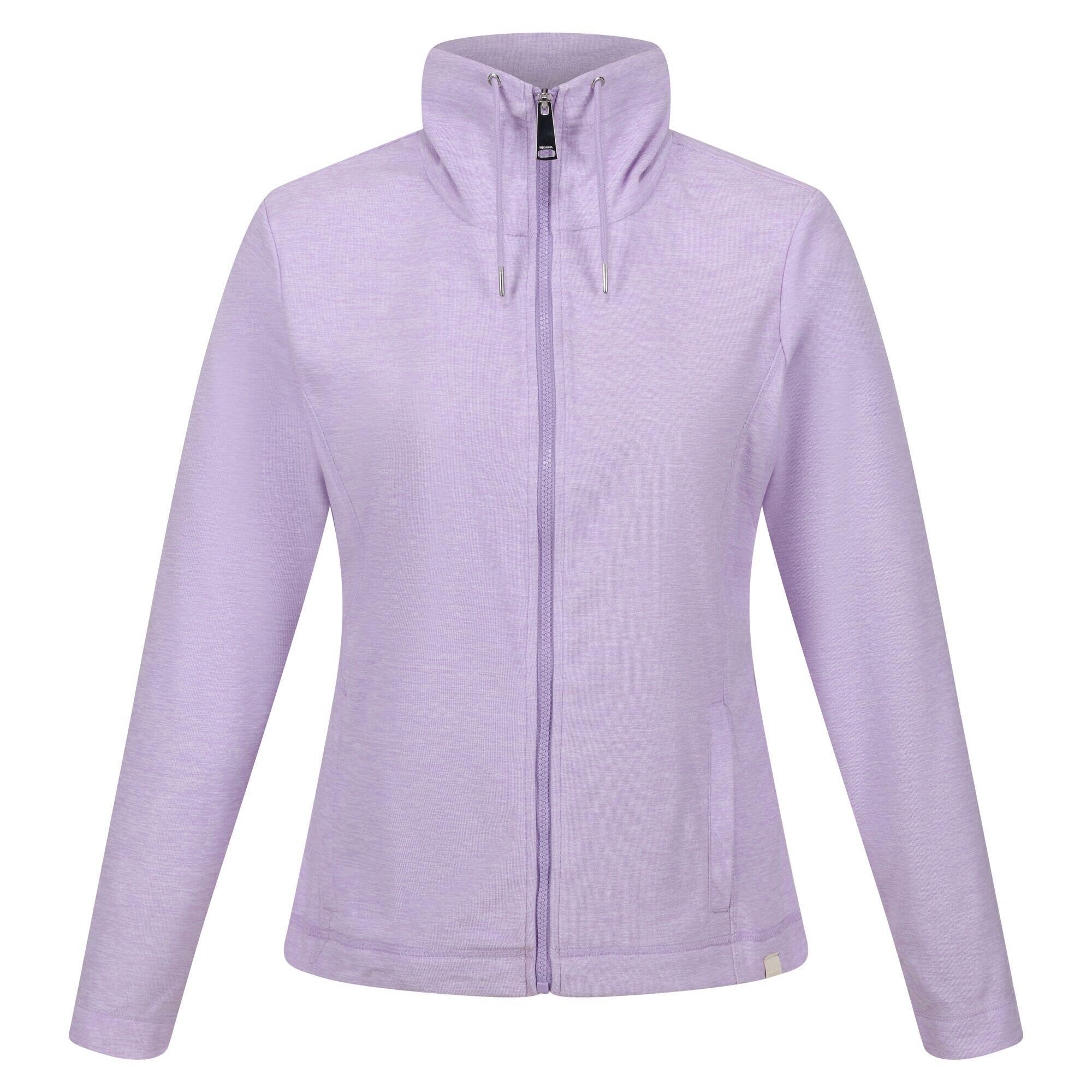 REGATTA Womens/Ladies Kizmit Marl Half Zip Fleece Top (Purple Rose Marl)