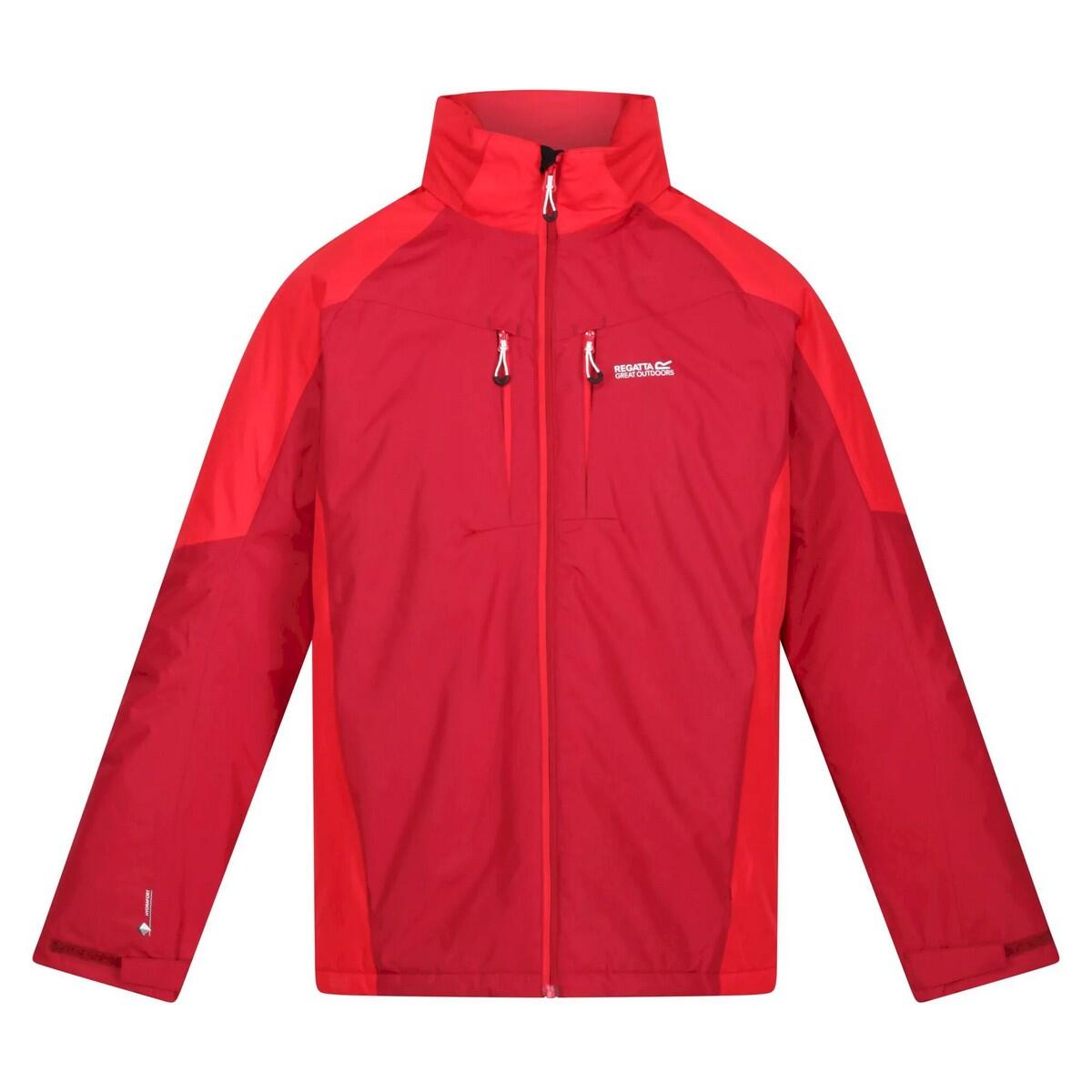 REGATTA Mens Calderdale Waterproof Jacket (Dark Red/Chinese Red)