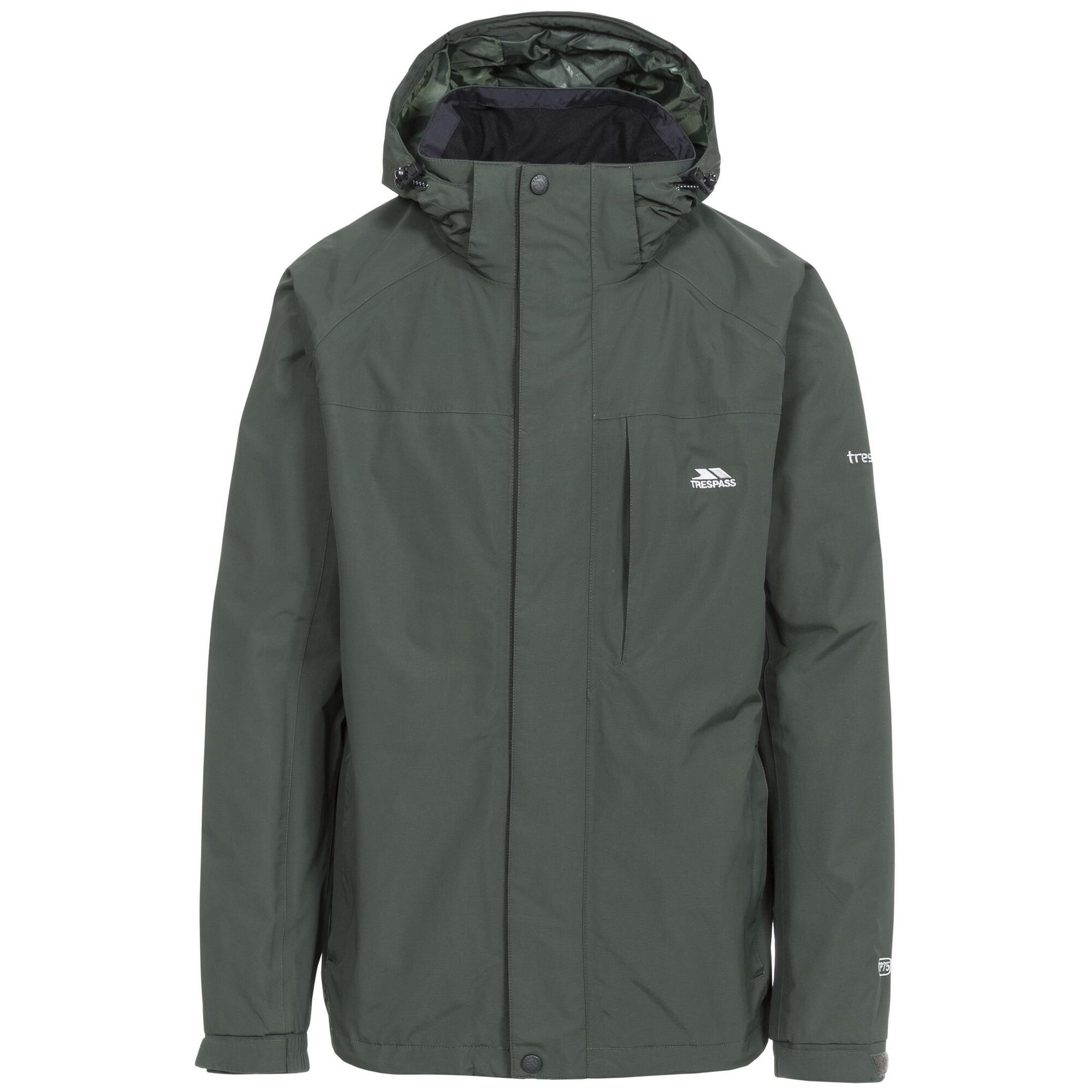 TRESPASS Mens Edwards II Waterproof Jacket (Olive)