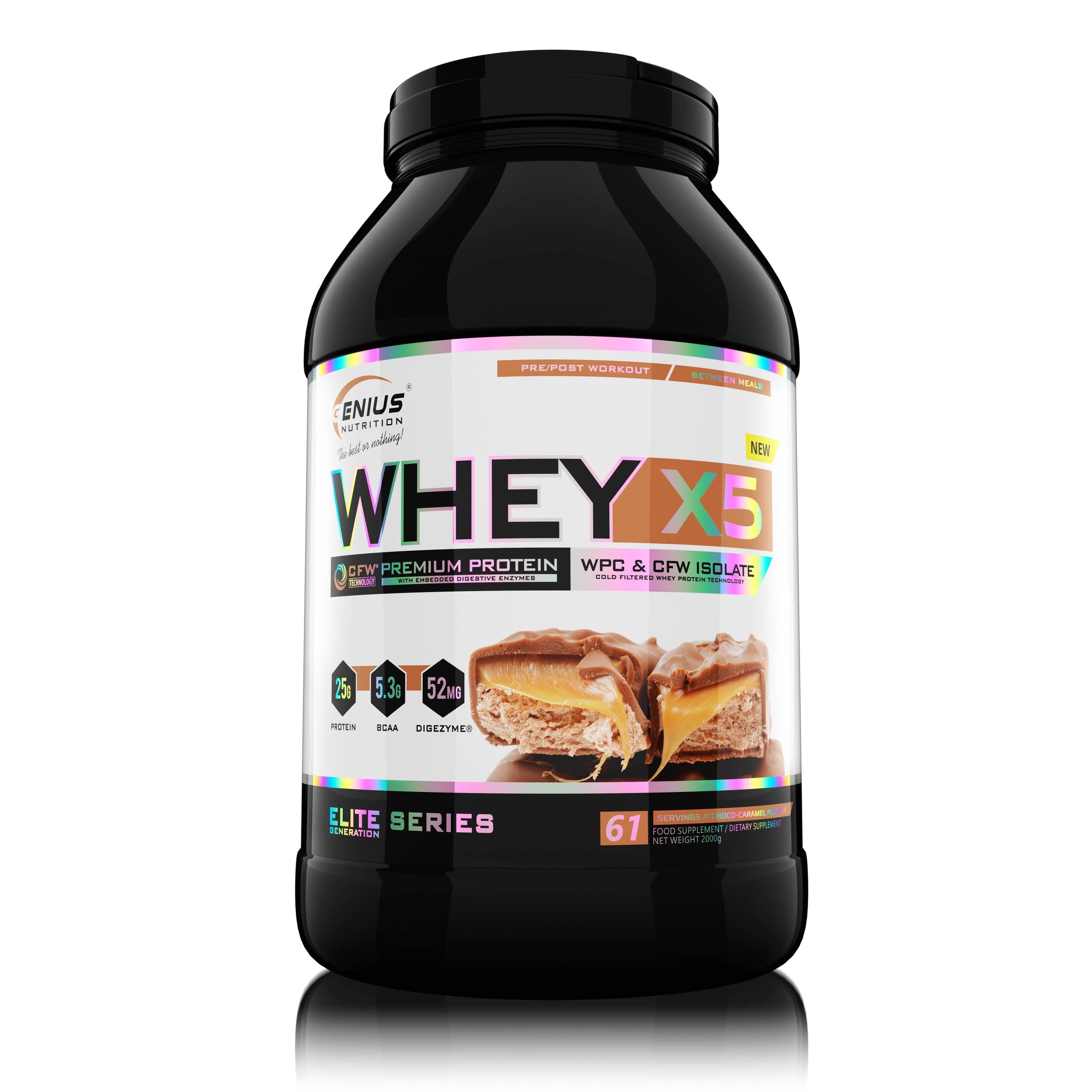 GENIUS NUTRITION Genius Nutrition Whey-X5 (2000g) Choco Caramel - Proteine