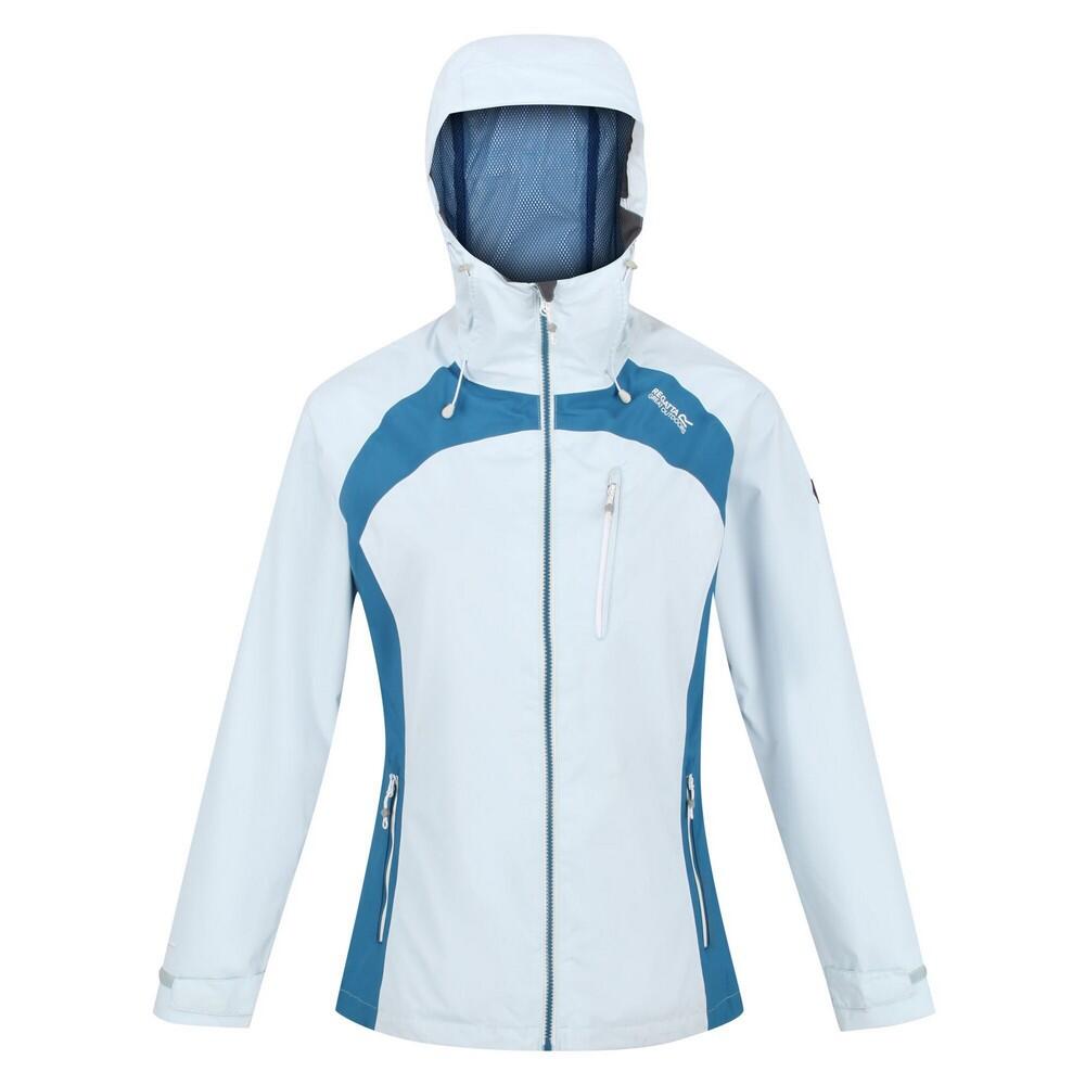 REGATTA Womens/Ladies Highton Stretch II Waterproof Jacket (Ice Blue/Blue Sapphire)