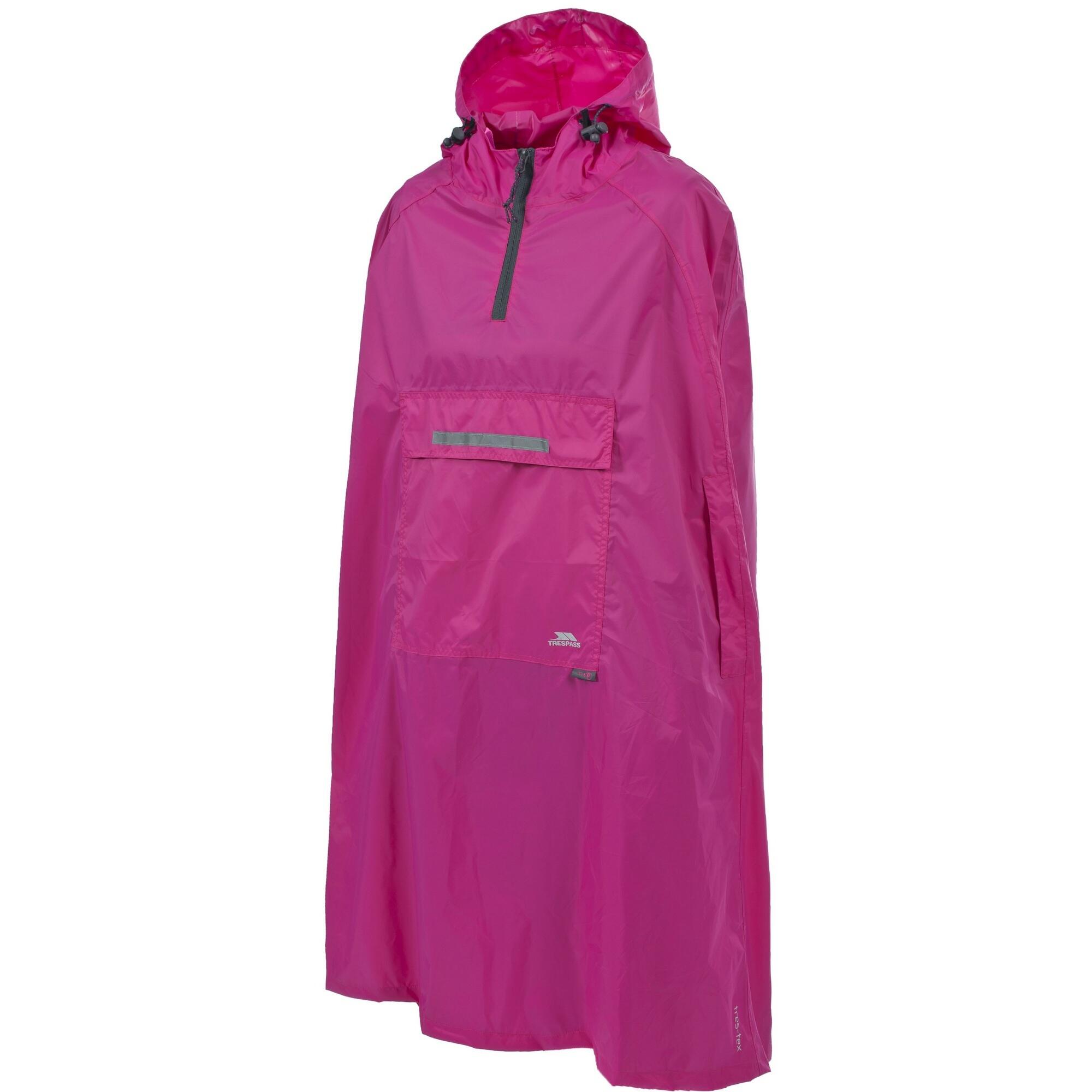 Trespass - Qikpac Poncho Repliable Adulte Unisexe (rose) - Poncho - Rose - S - Decathlon