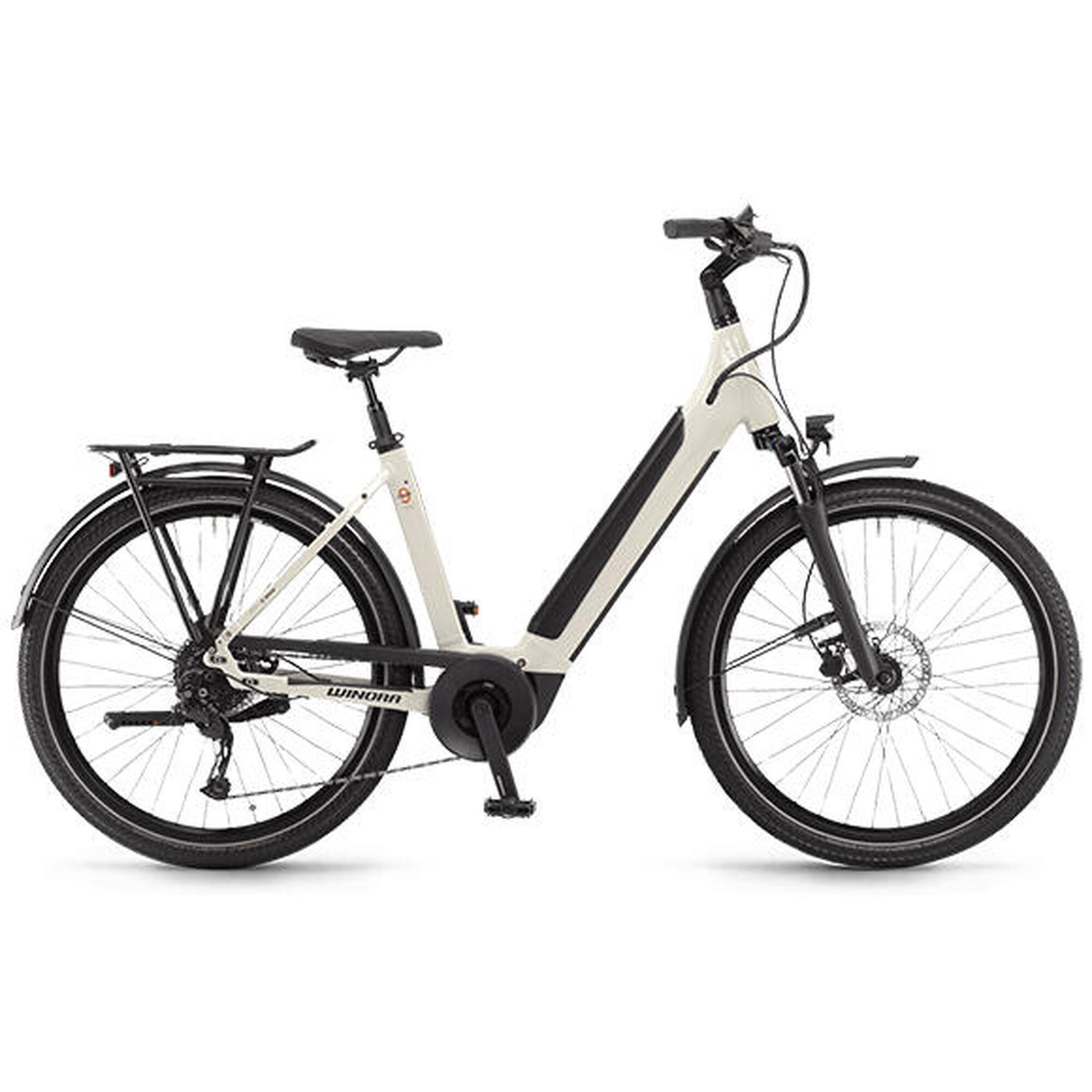 Winora Sinus 9 Wave Unisex City Elektrorad 9 Gang i625 Bosch ebike RH 50 weiß