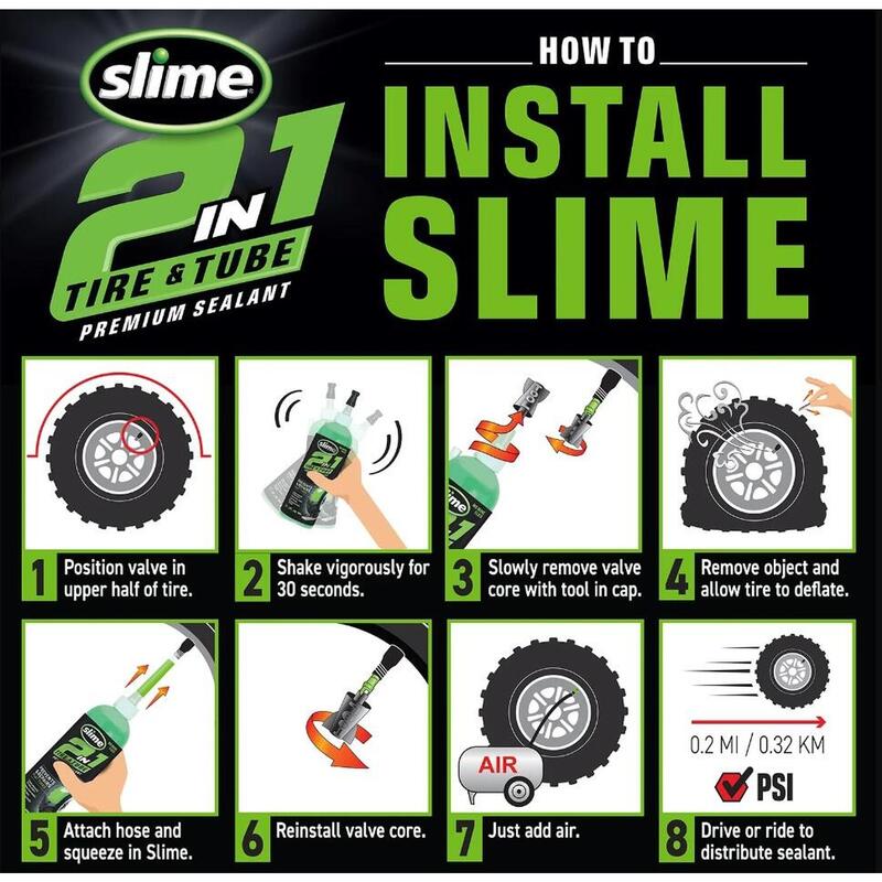 Scellant pour pneu et chambre à air Slime 2 en 1