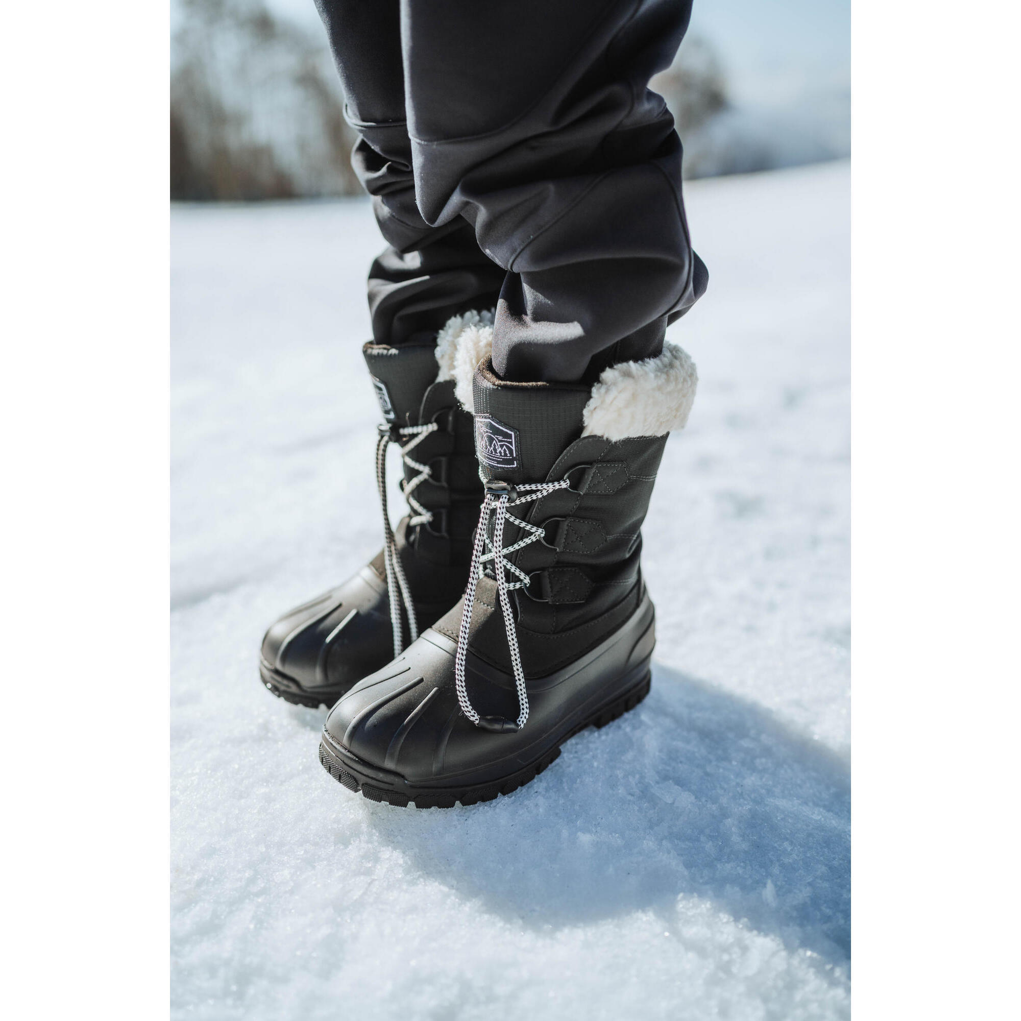 REFURBISHED KIDS WARM AND WATERPROOF HIKING SNOW BOOTS  - A GRADE 3/7