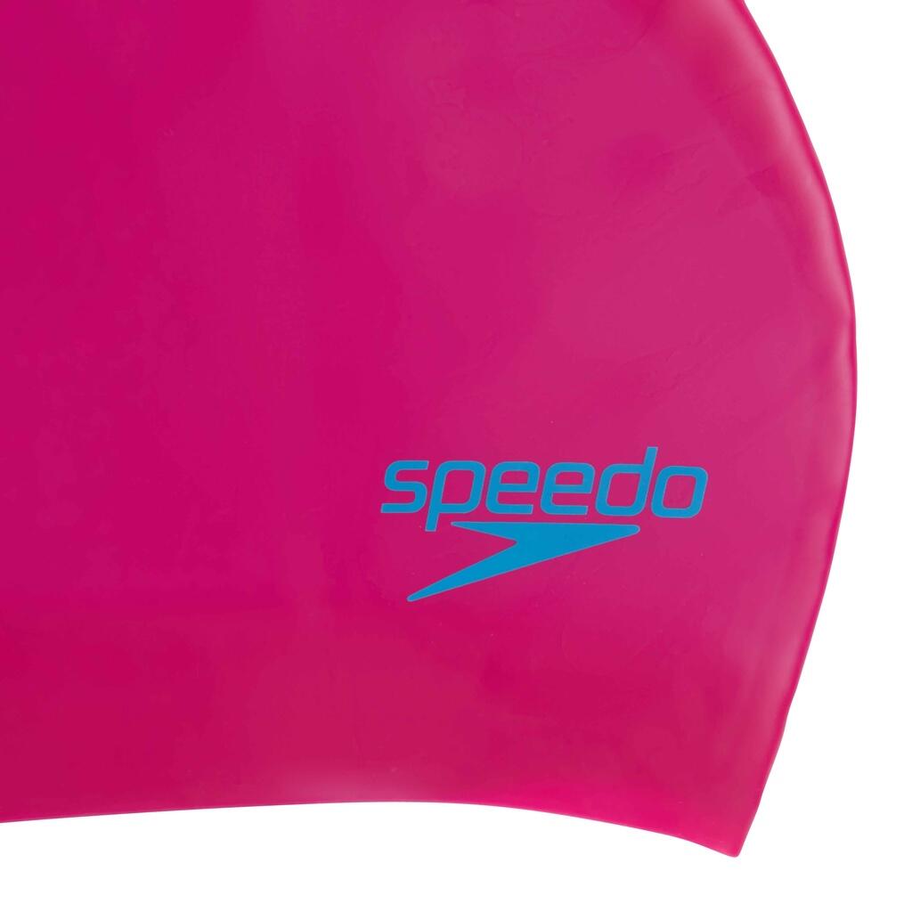 Childrens/Kids Silicone Swim Cap (Pink/Blue) 3/3