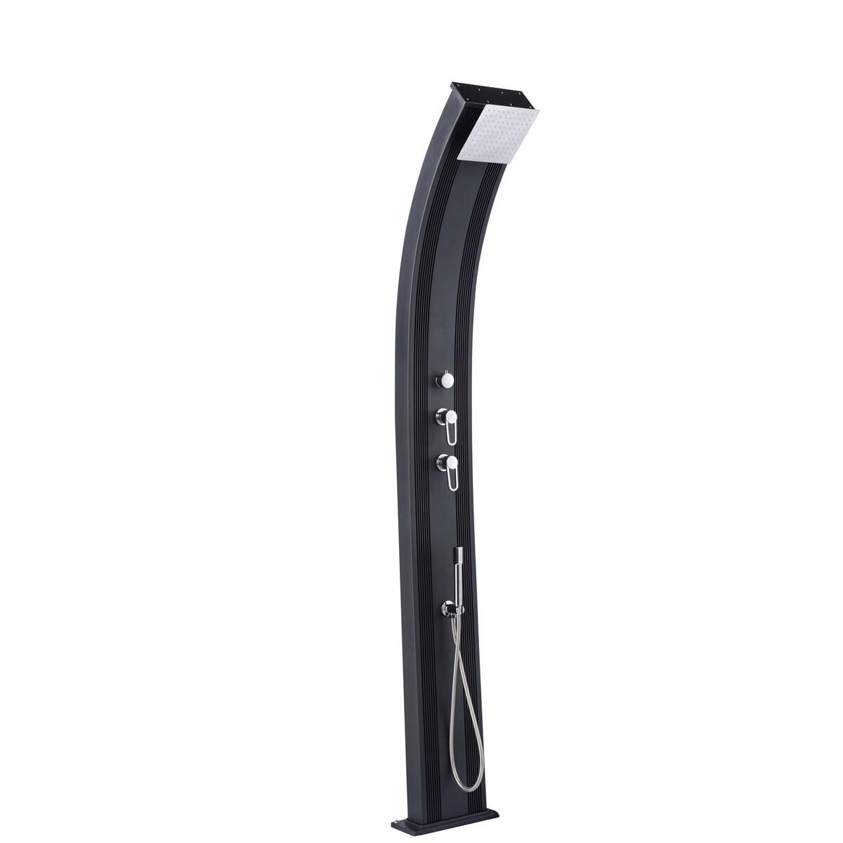 FORMIDRA Douche buiten Hybride Dada Curve 40L met Voetenspoel - Aluminium - 228 cm