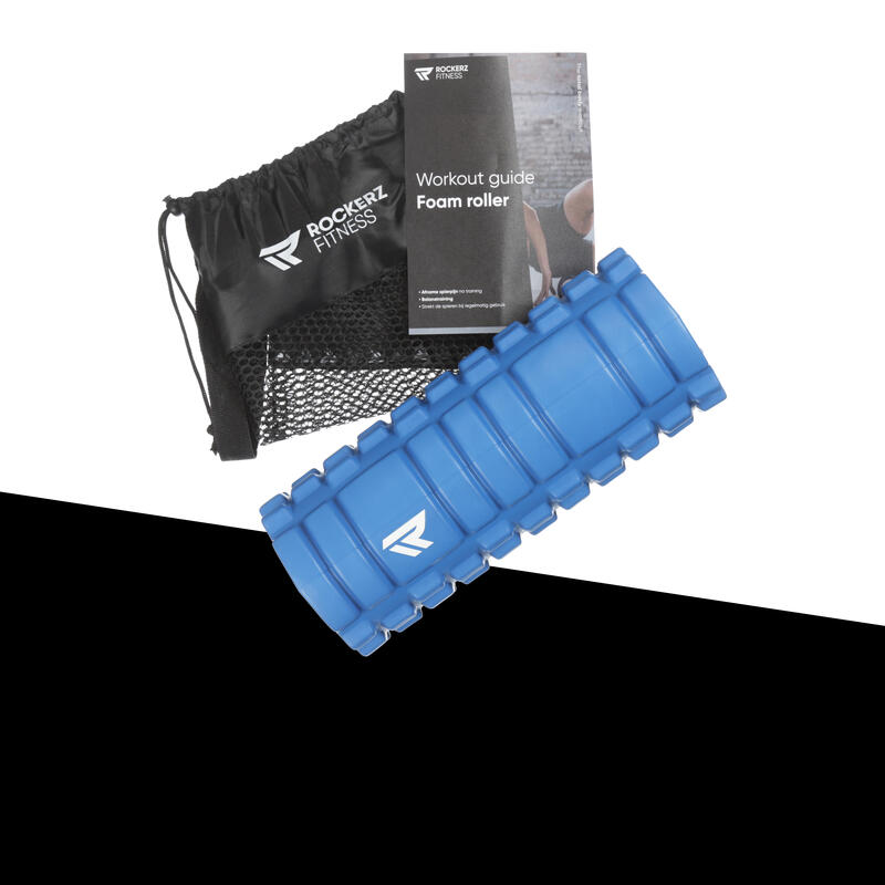 Foamroller - Voor herstel en triggerpoint van de spieren - Met opbergtas - Blauw