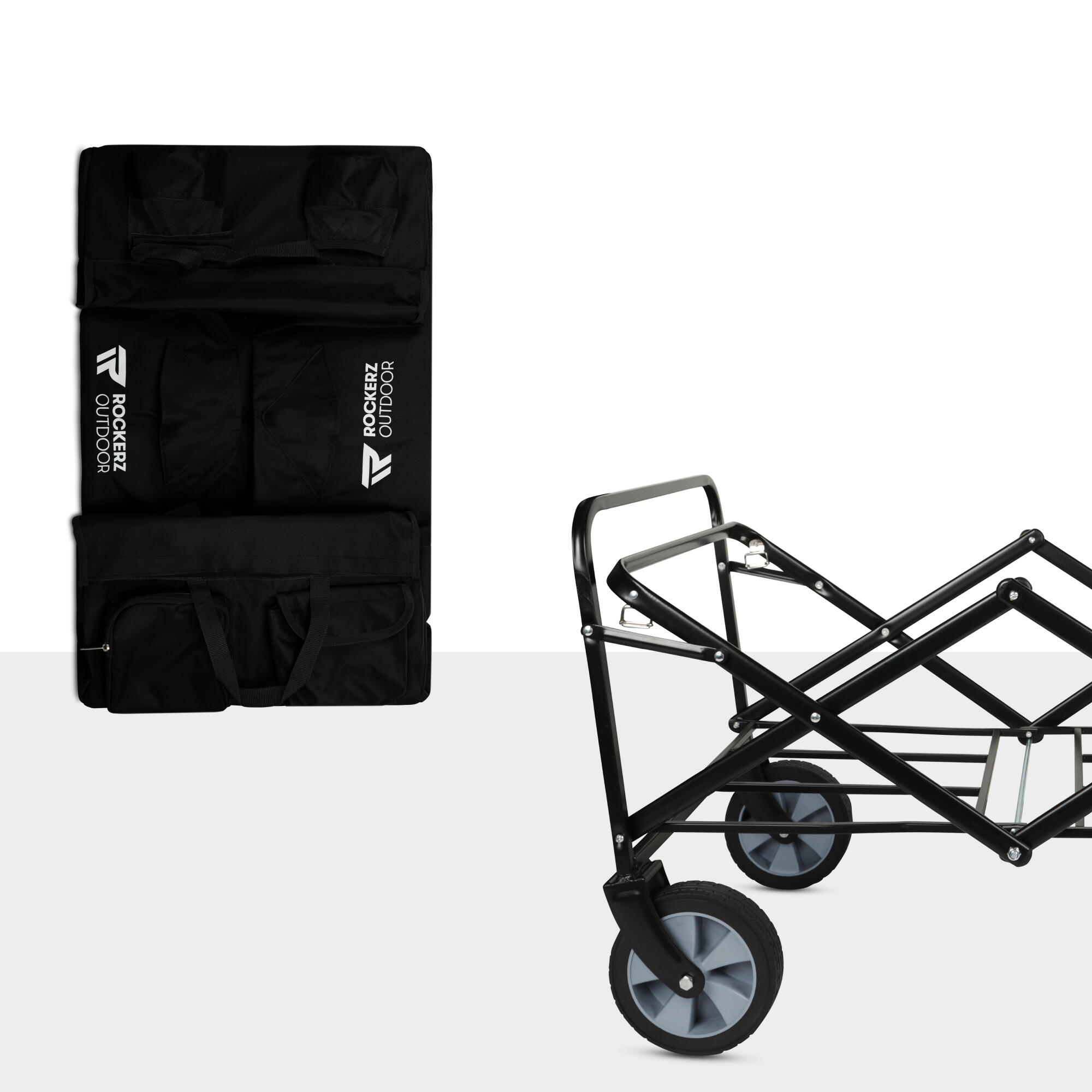 Chariot à bascule - Wagonnet - Pliable - Grande capacité (XL) - Noir 4/7