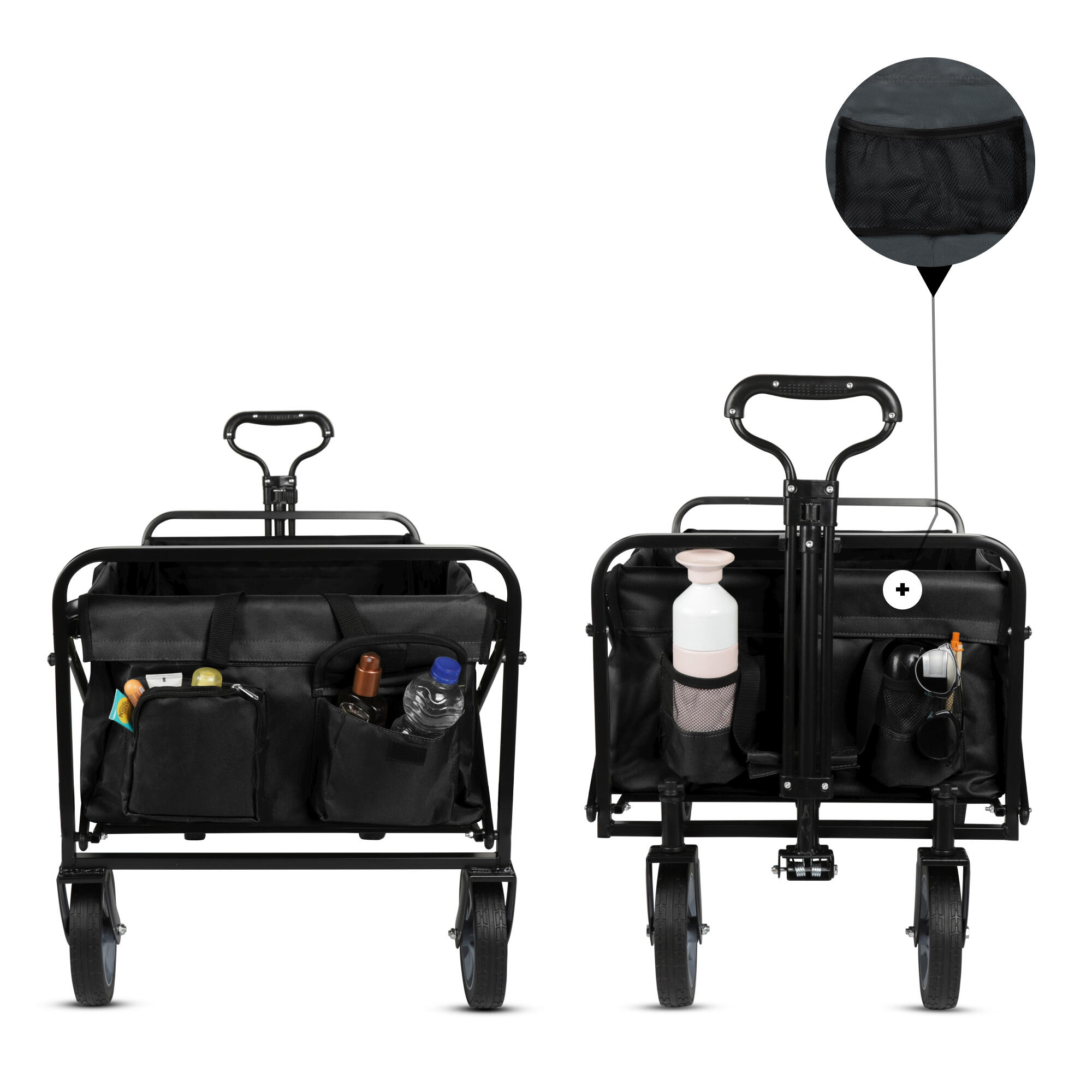 Chariot à bascule - Wagonnet - Pliable - Grande capacité (XL) - Noir 3/7