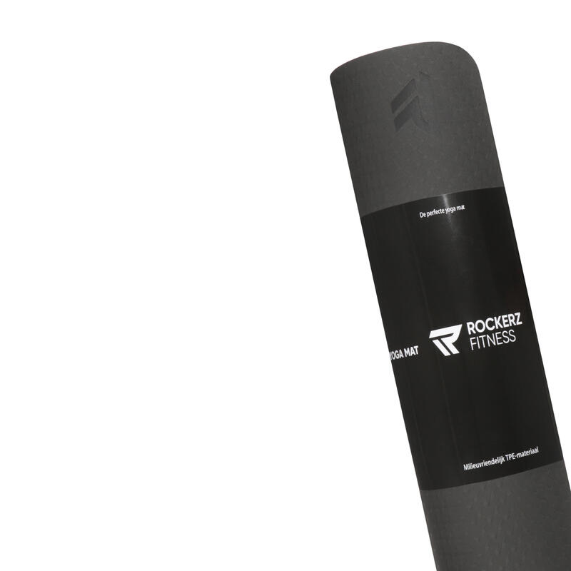 Yoga mat - Fitness en sportmat - Anti slip - Eco TPE materiaal - Kleur: Zwart