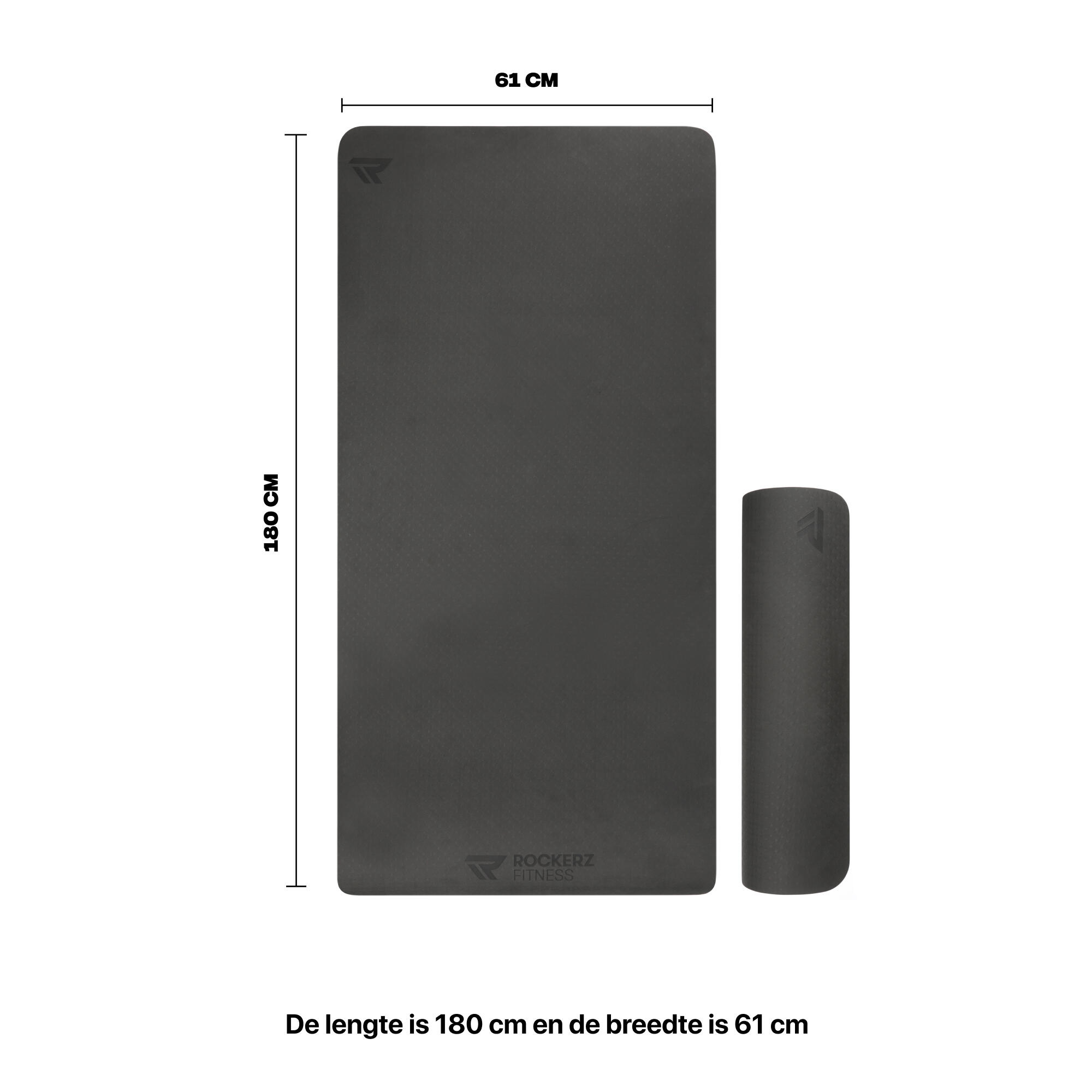Tapis de yoga - Tapis de fitness antidérapant - Tapis de sport épais - Noir 5/8
