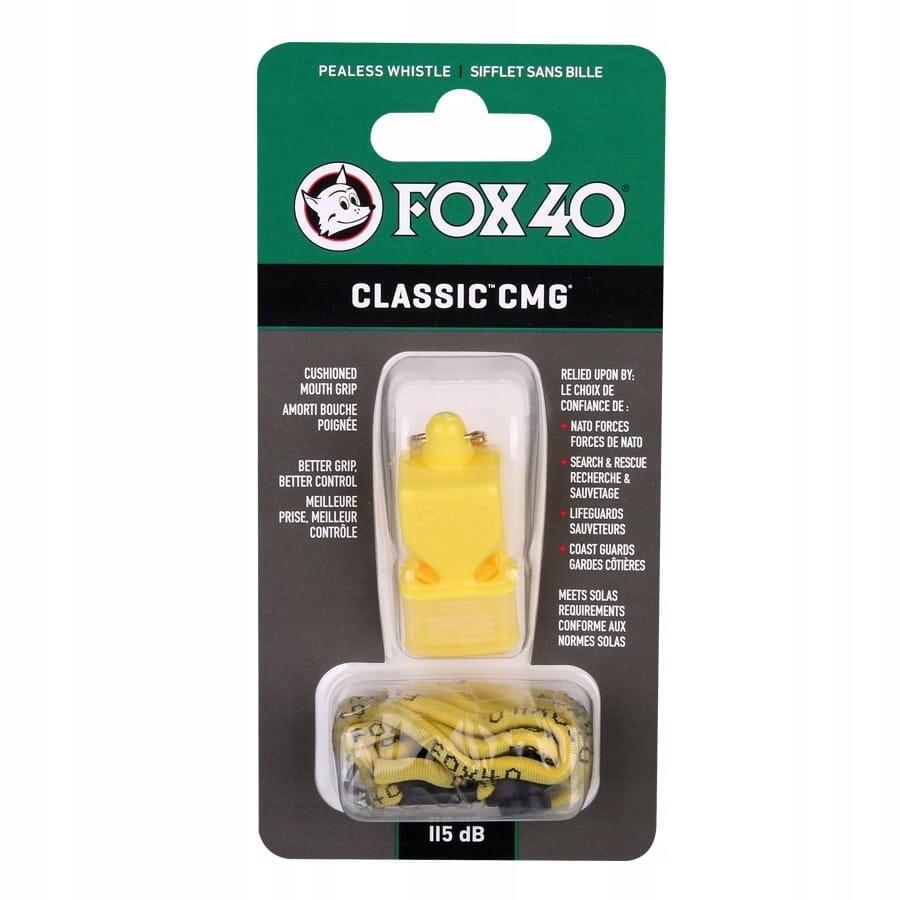 Fischietto Fox 40 CMG con paradenti e cordino giallo 2/2