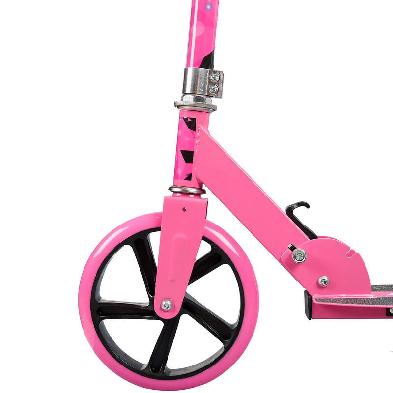 Nitro Pink összecsukható roller kitámasztóval, 200 mm-es kerekek, rózsaszín