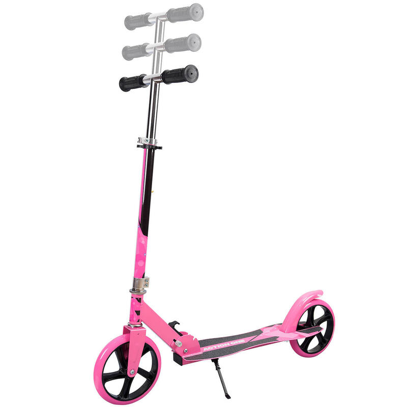 Nitro Pink összecsukható roller kitámasztóval, 200 mm-es kerekek, rózsaszín