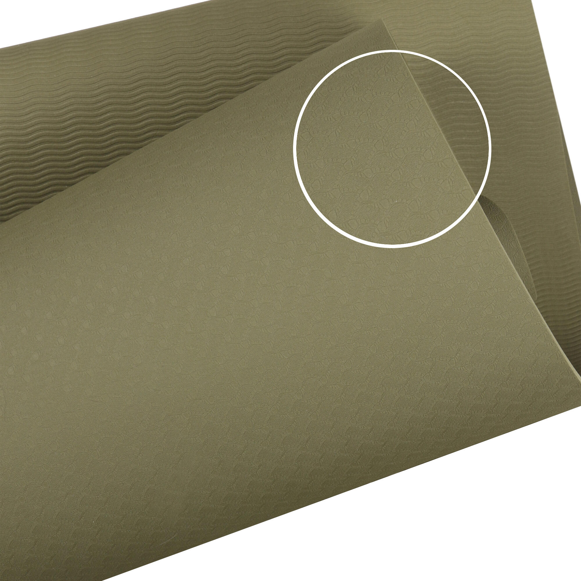 Yoga mat - Fitness mat - Sport mat - Anti slip - Eco TPE materiaal - Olijfgroen 6/7