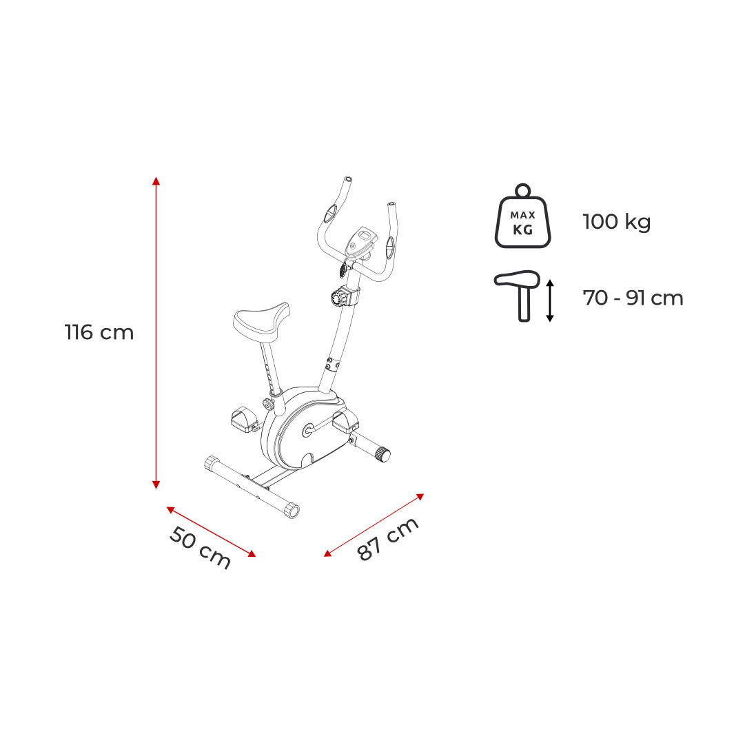 Vélo d'appartement magnétique Spokey Impeller CR 5/7