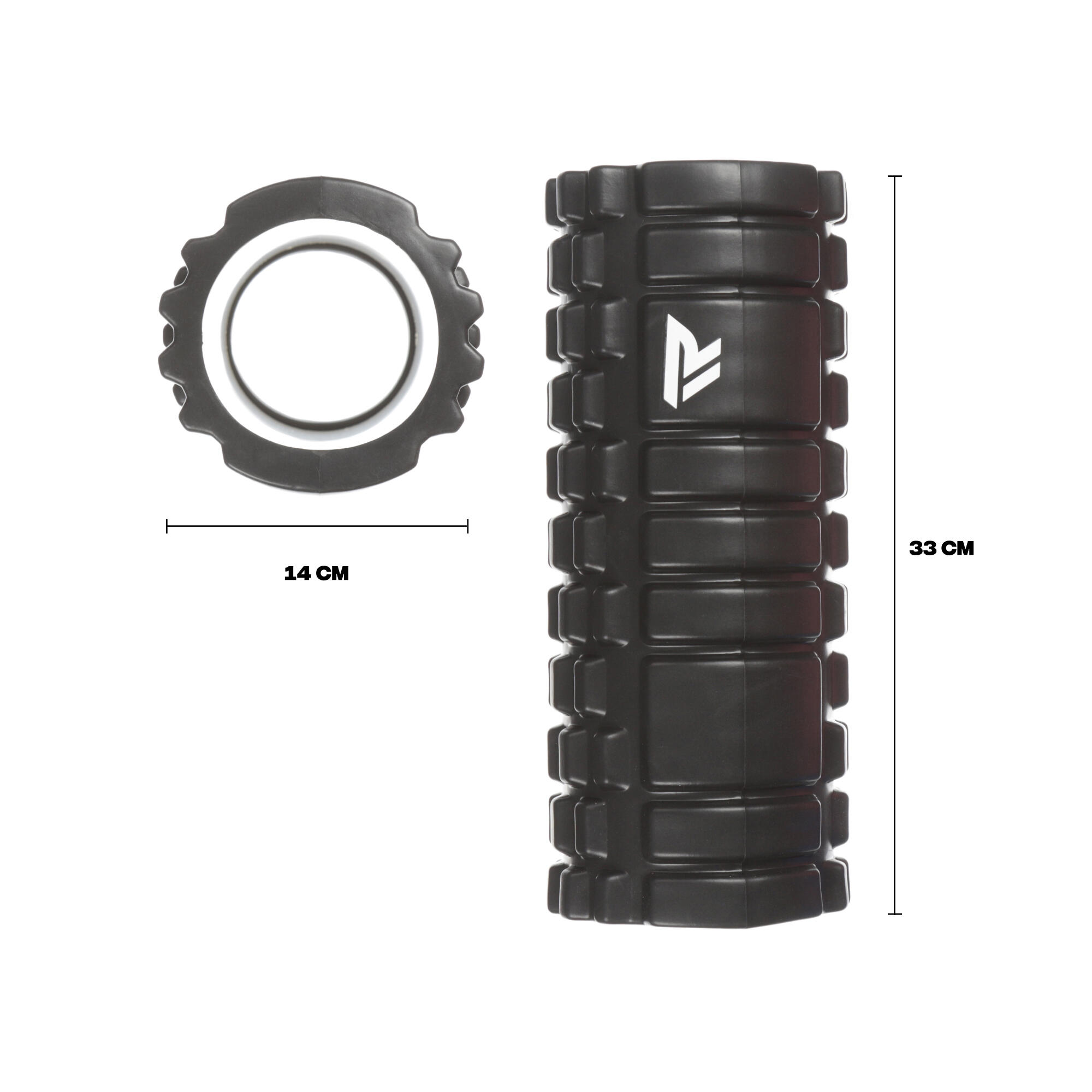 Foam Roller – Massage des points de tension – 33 cm – Couleur Noir 5/8
