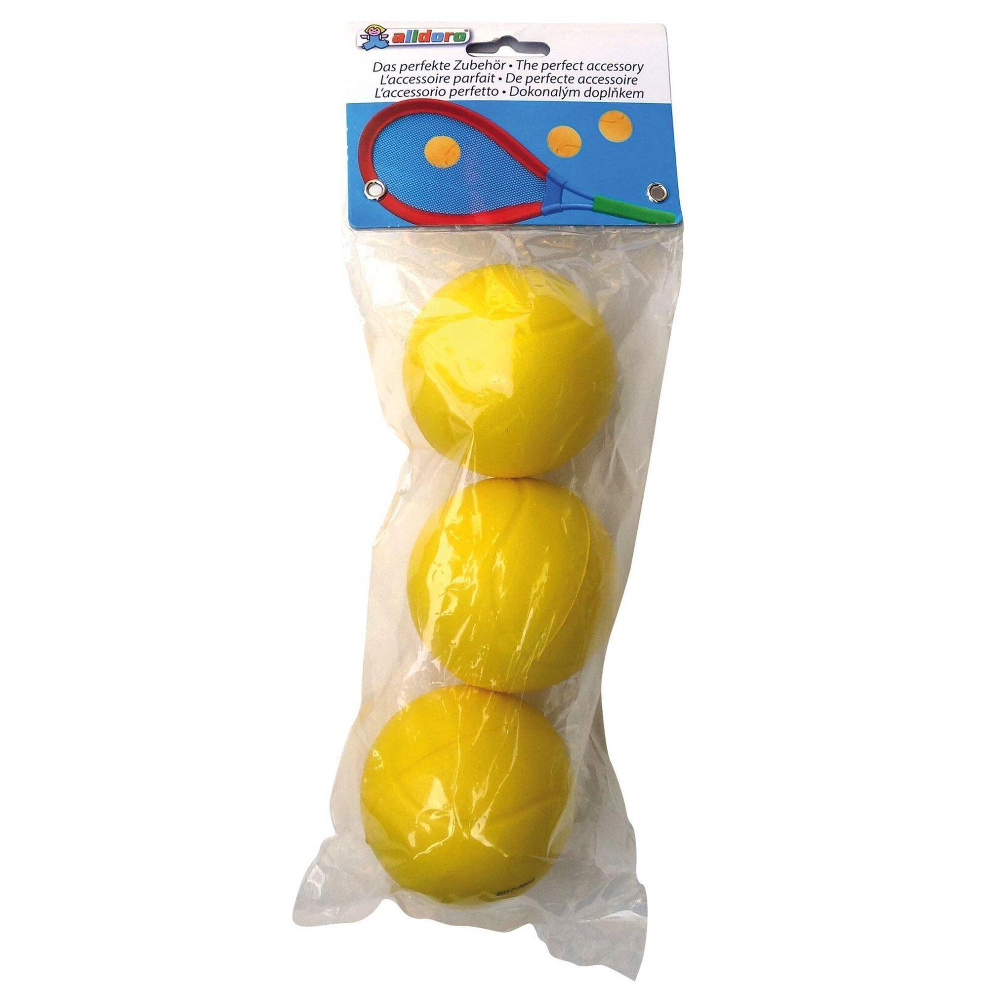 Tennisbälle für Kinder aus weichem Schaumstoff Ø 65 mm, 3er Packung