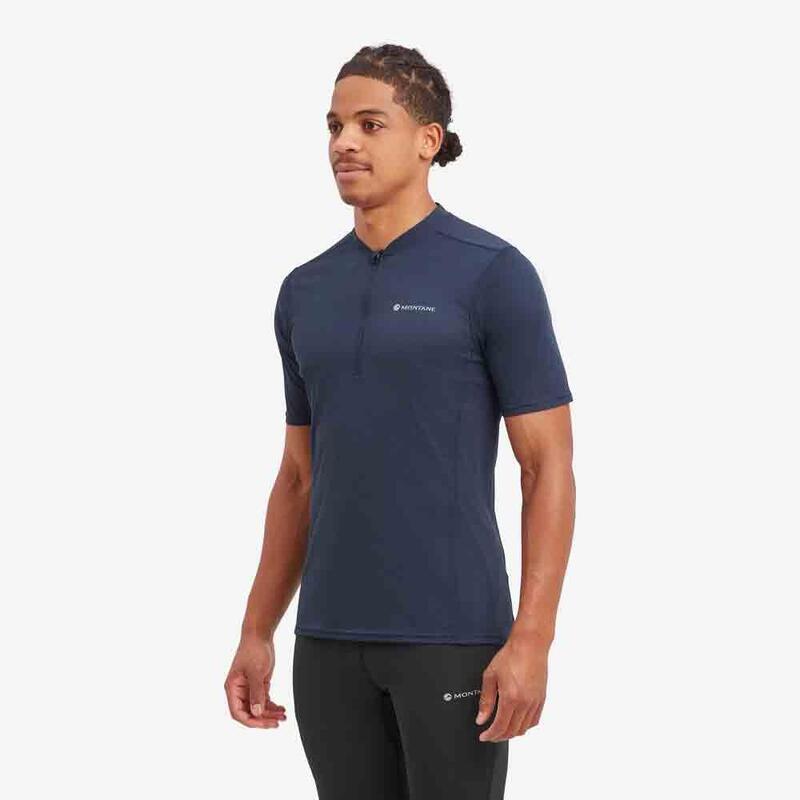 Men's Dart Nano Zip T-Shirt - Blue