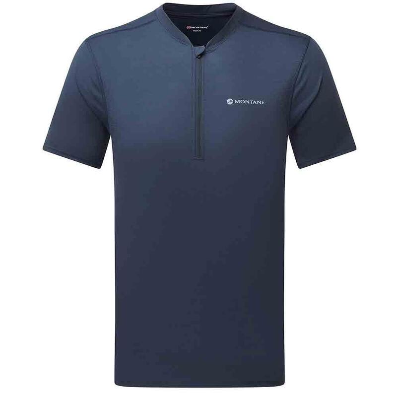 Men's Dart Nano Zip T-Shirt - Blue