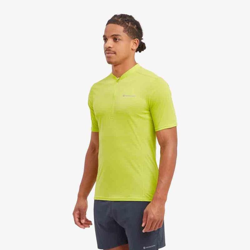 Men's Dart Nano Zip T-Shirt - Yellow