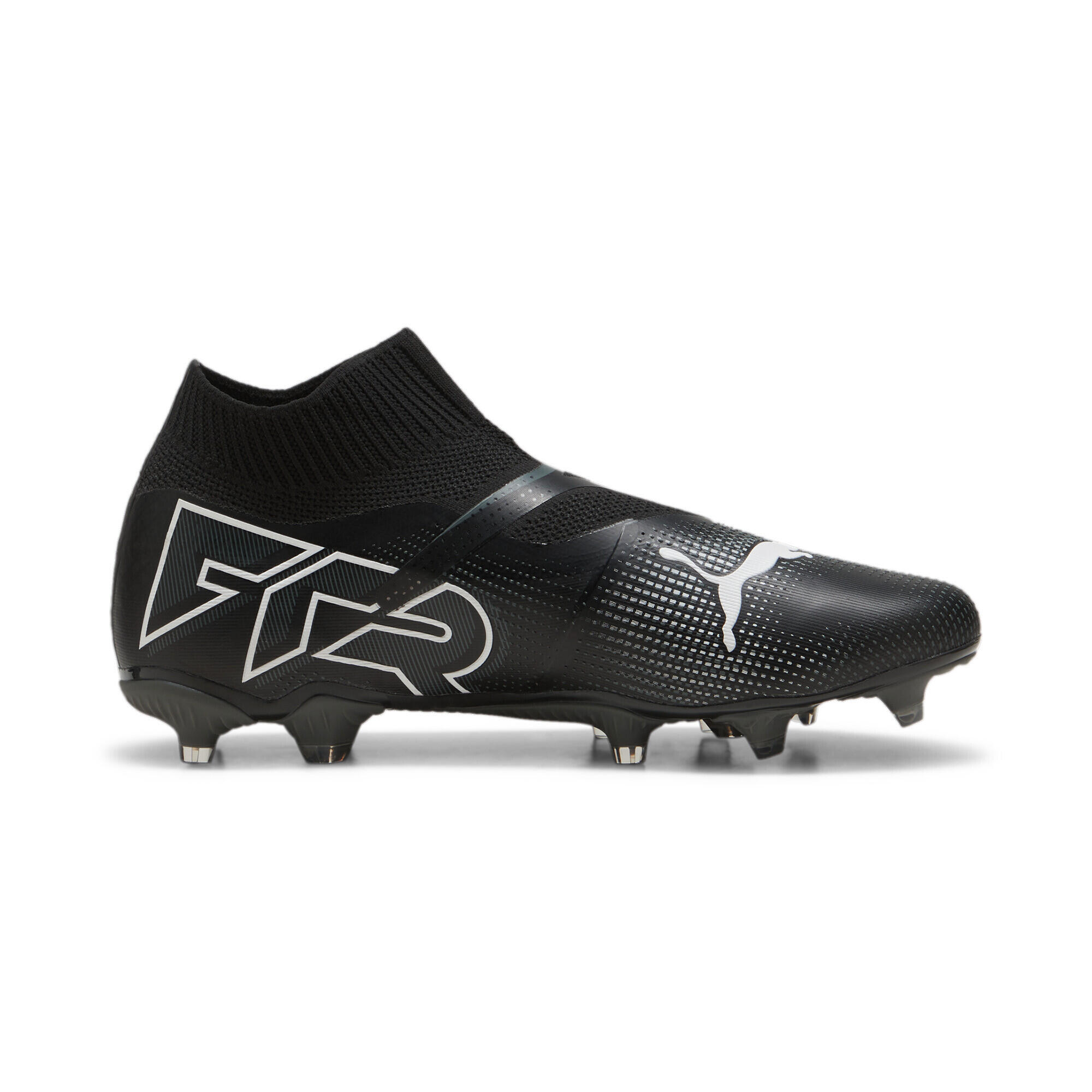 FUTURE 7 MATCH FG/AG Fußballschuhe ohne Schnürsenkel Herren PUMA Black White 6/7