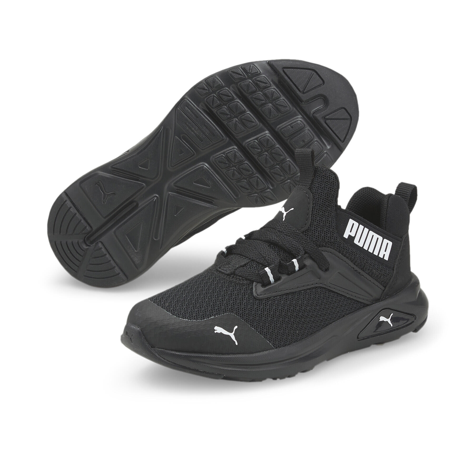 Baskets Enzo 2 Refresh Enfant PUMA Black White 1/7