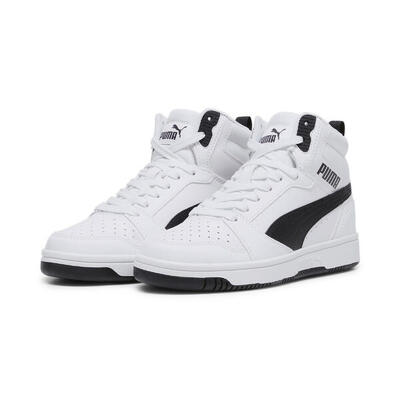 Rebound v6 mid sneakers voor jongeren puma white black