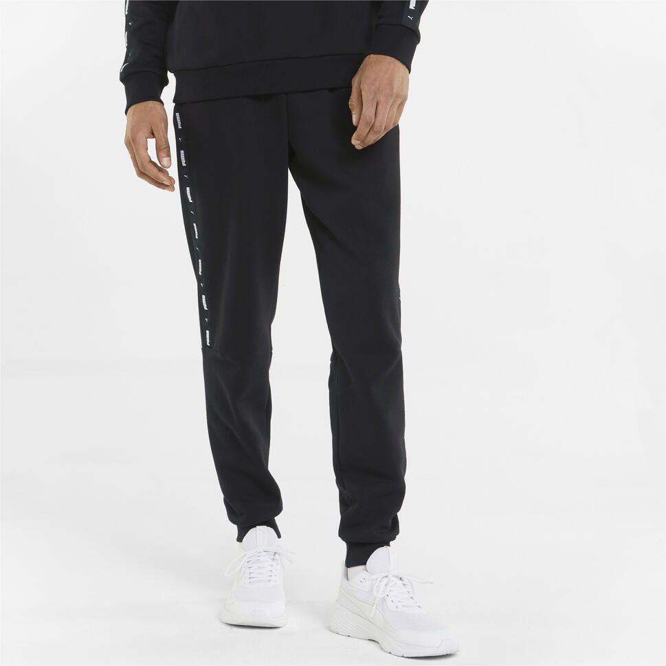Męskie spodnie dresowe Essentials+ Tape PUMA Black