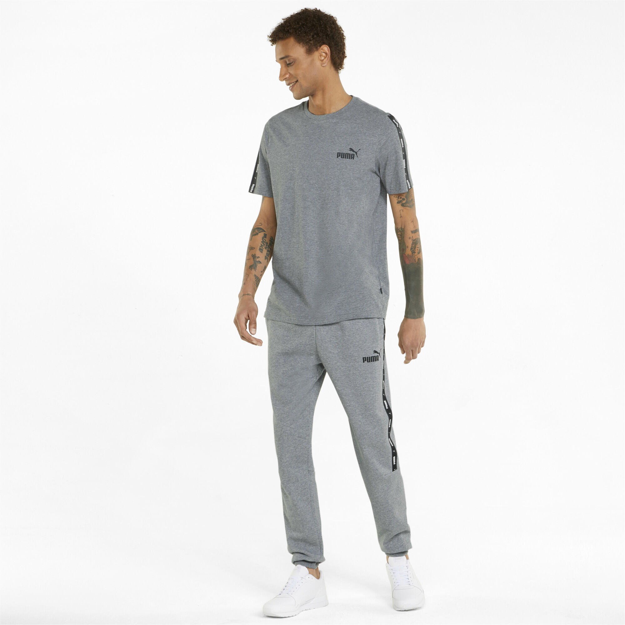 Pantalon de survêtement Essentials+ Tape Homme PUMA Medium Gray Heather 4/6