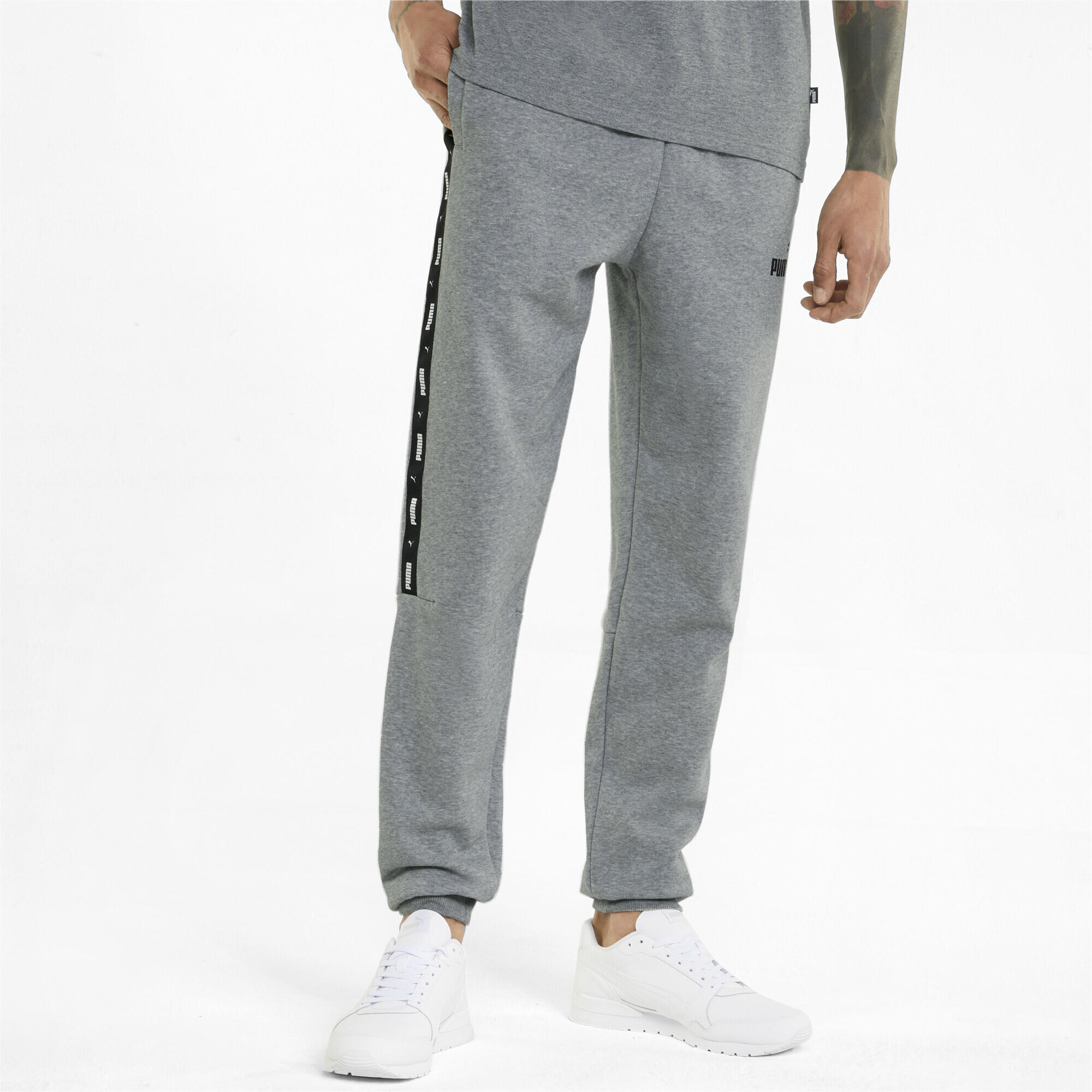 Pantalon de survêtement Essentials+ Tape Homme PUMA Medium Gray Heather 2/6