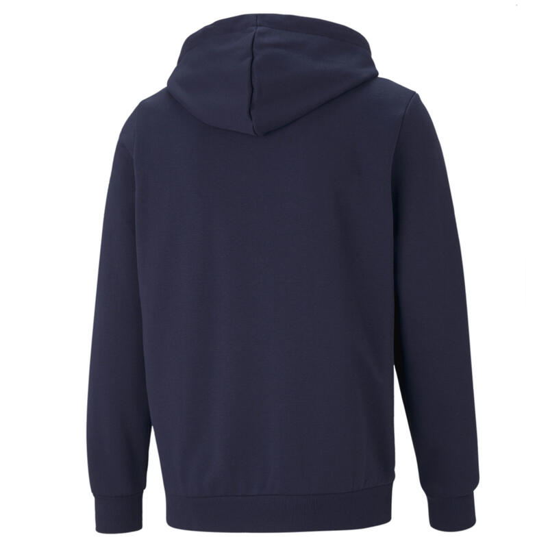 Essentials hoodie met logo en volledige ritssluiting heren PUMA Peacoat Blue