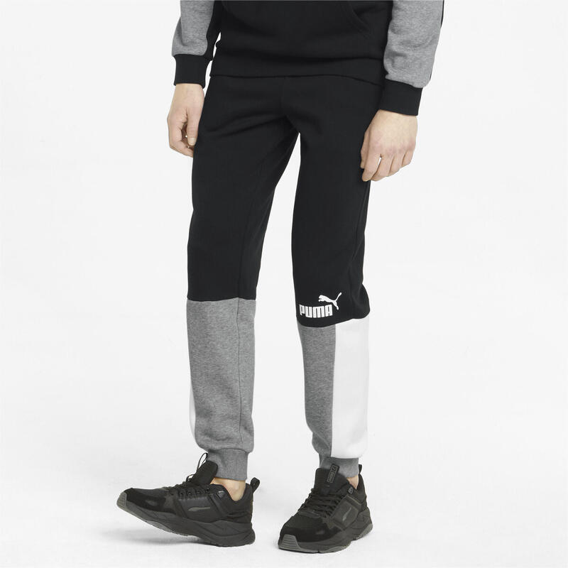 Pantaloni da tuta Essentials+ Block da uomo PUMA Black