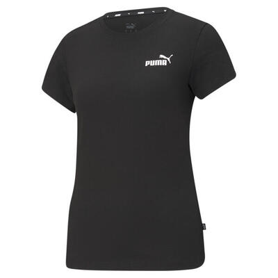 Essentials small logo t-shirt voor dames puma black